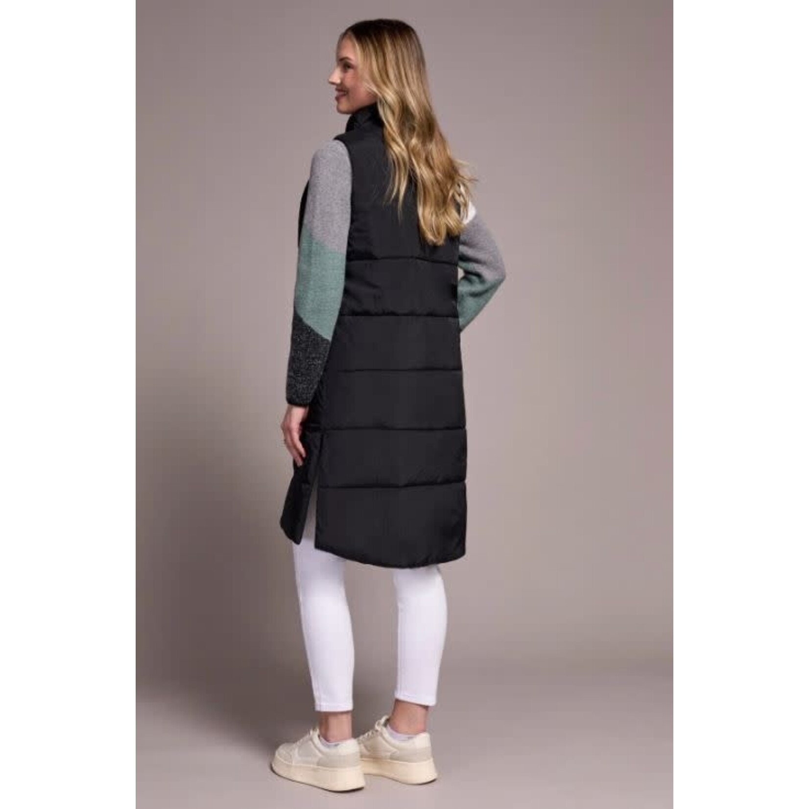 Tribal Long Quilted Puffer Vest