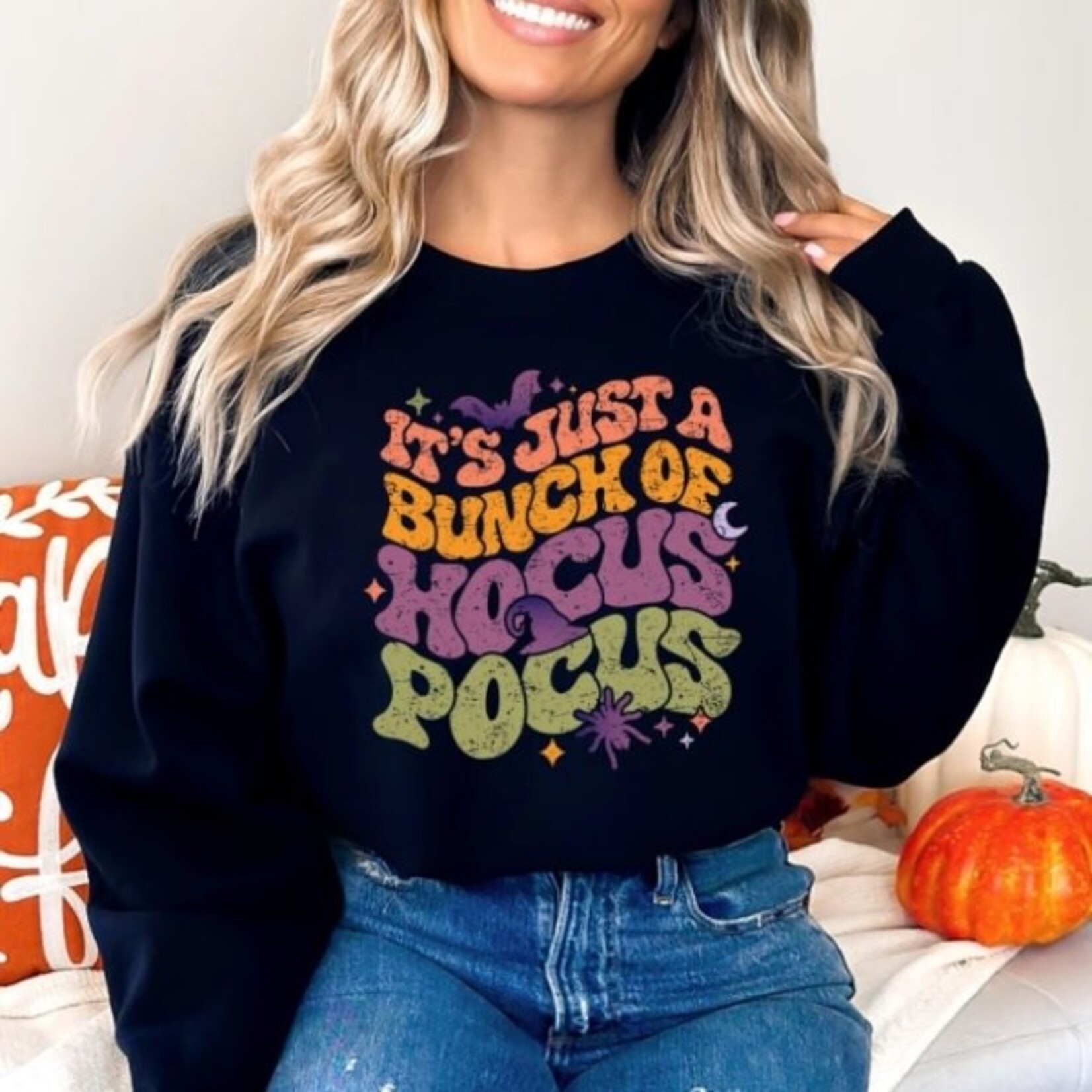 Royal Blush It's Just A Bunch Of Hocus Pocus Sweatshirt Black