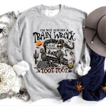 Royal Blush Train Wreck Sweatshirt Sport Grey