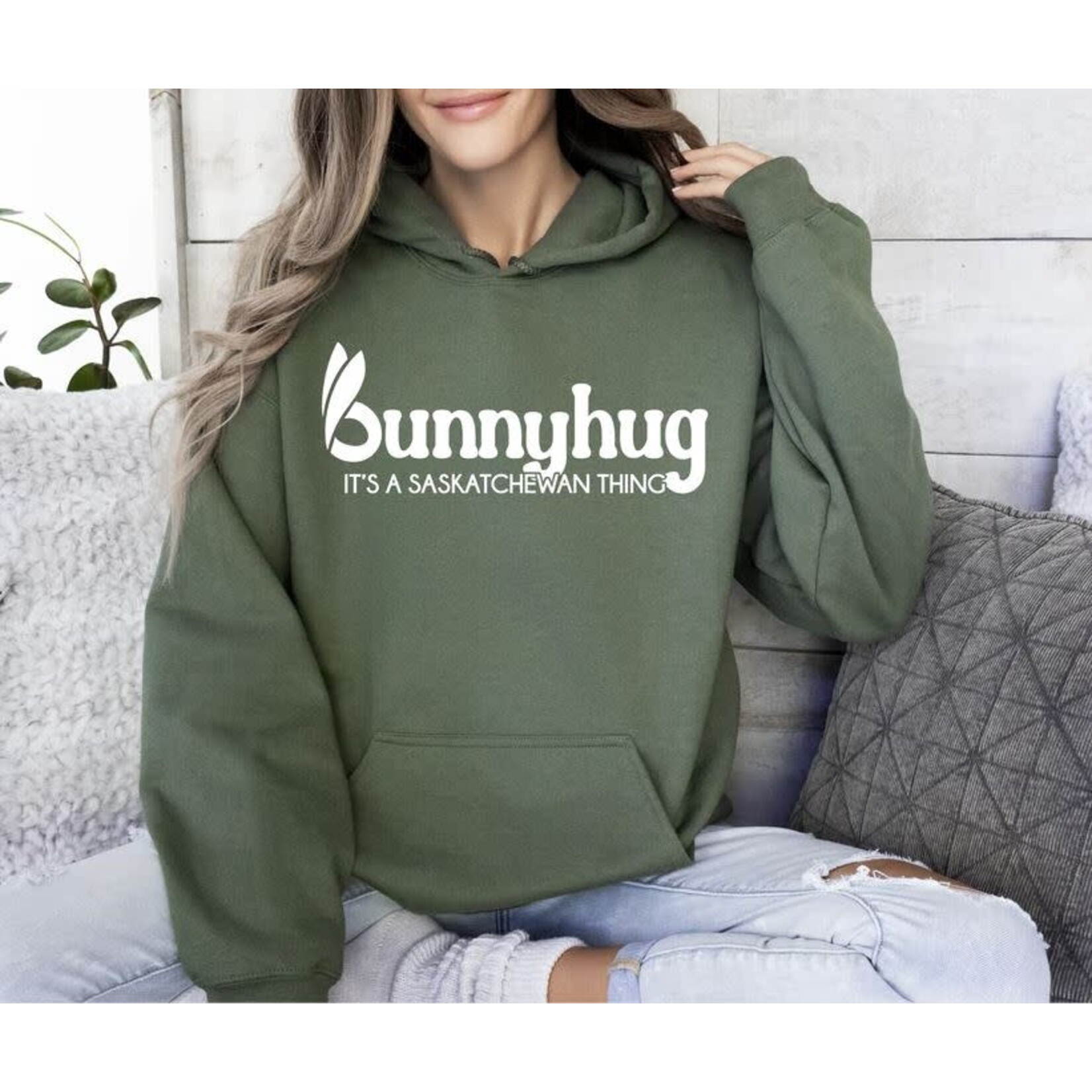 GGS Bunnyhug It's A Saskatchewan Thing Hoodie Military Green