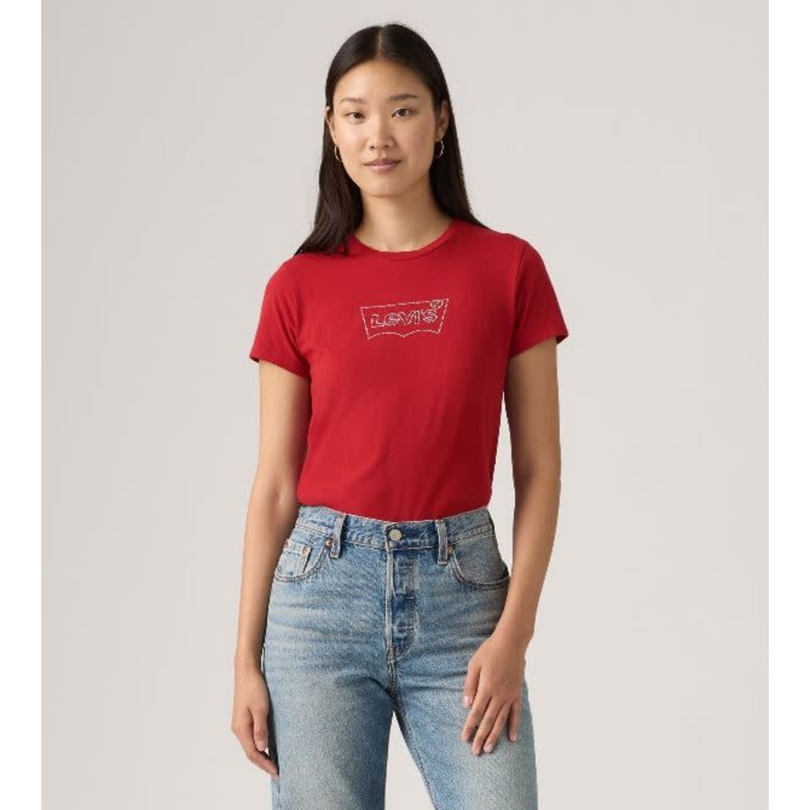 Levi's The Perfect Tee Batwing Iridescent Rhinestone
