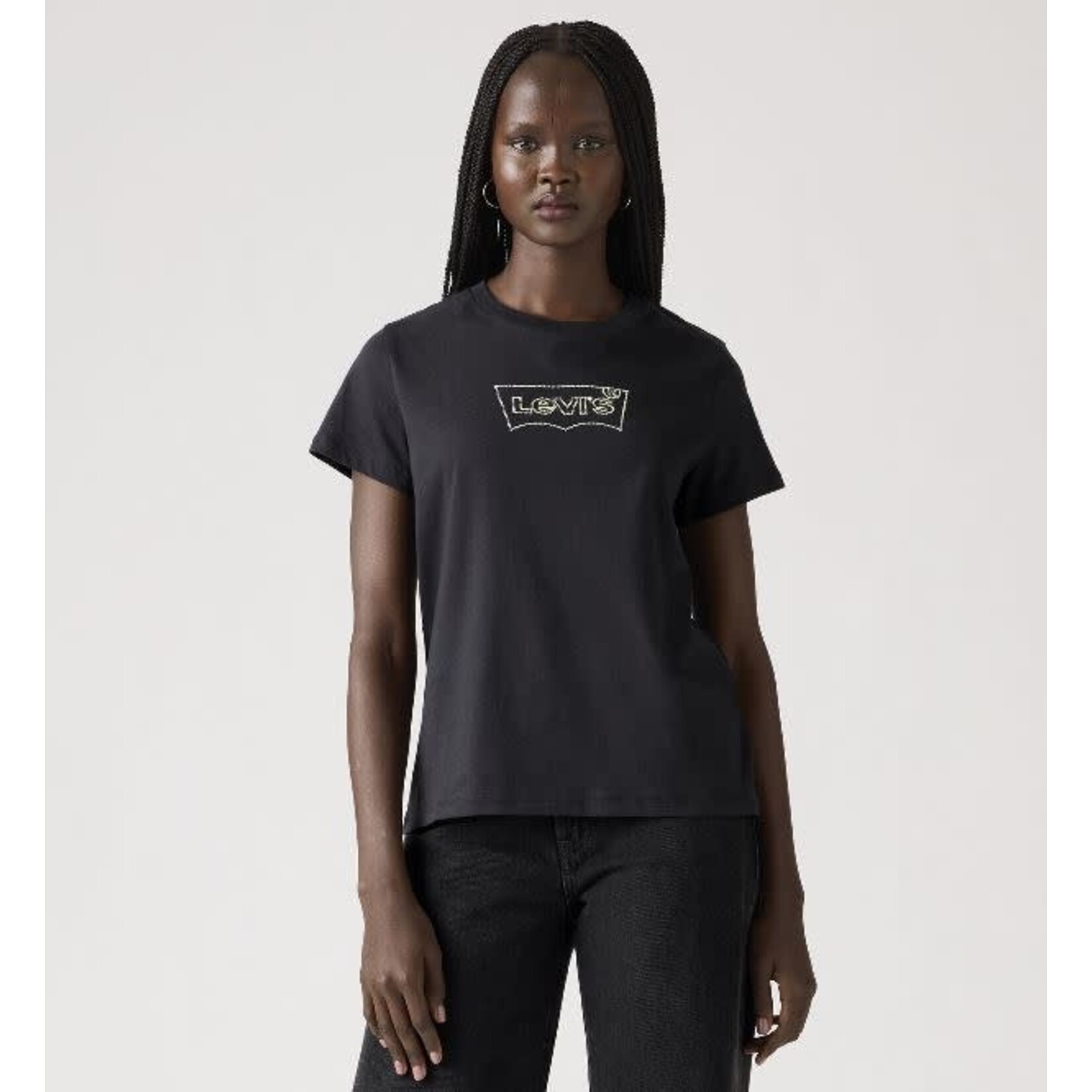Levi's The Perfect Tee Batwing Iridescent Rhinestone