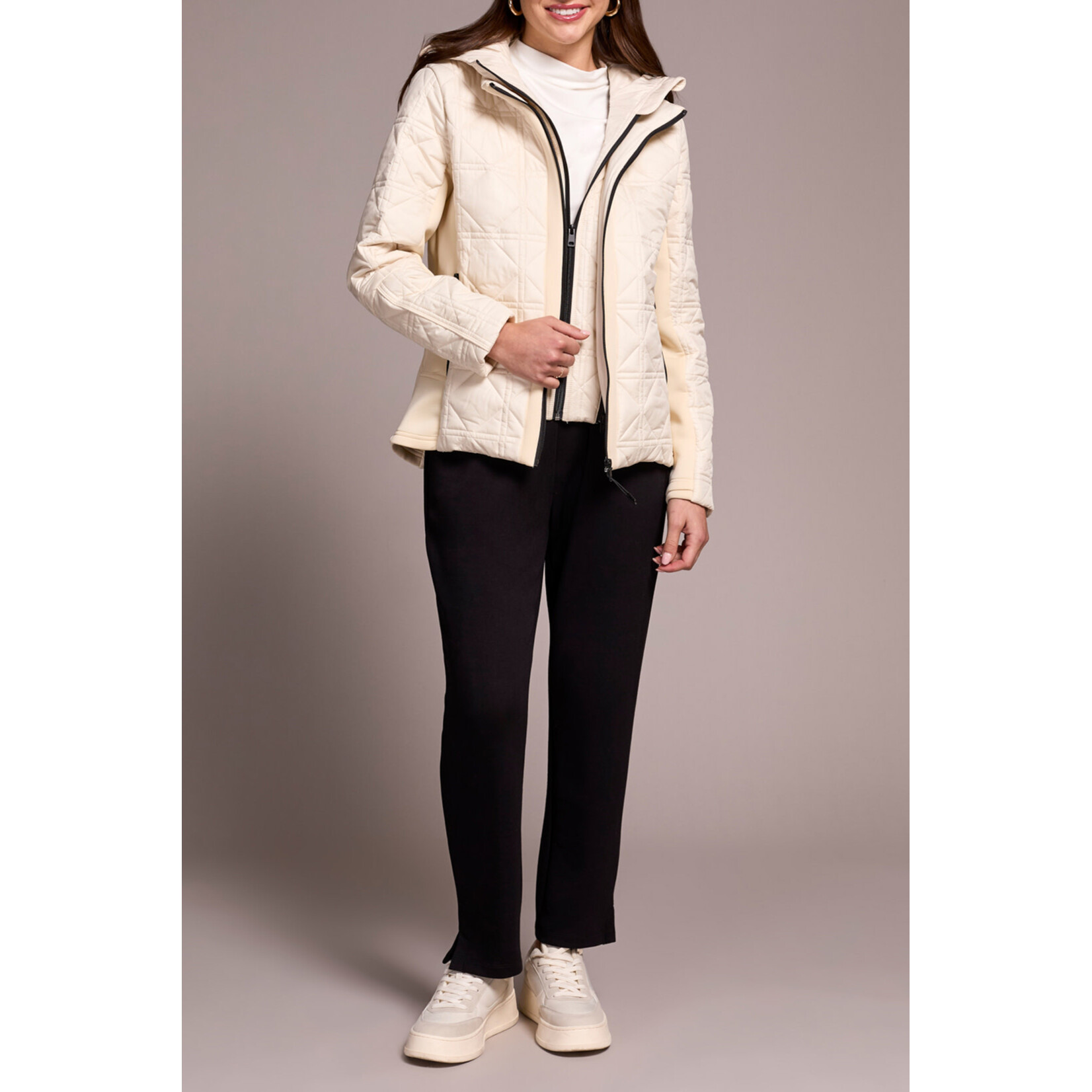 Tribal Puffer Jacket With Removable Hood