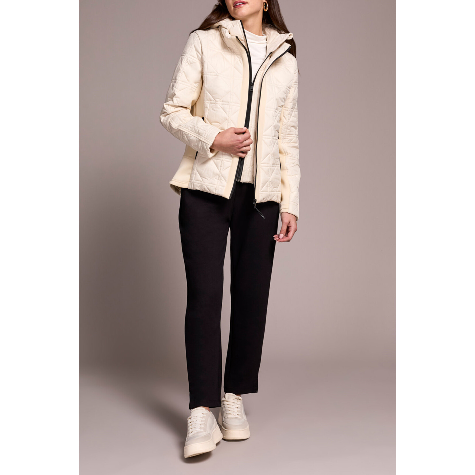 Tribal Puffer Jacket With Removable Hood