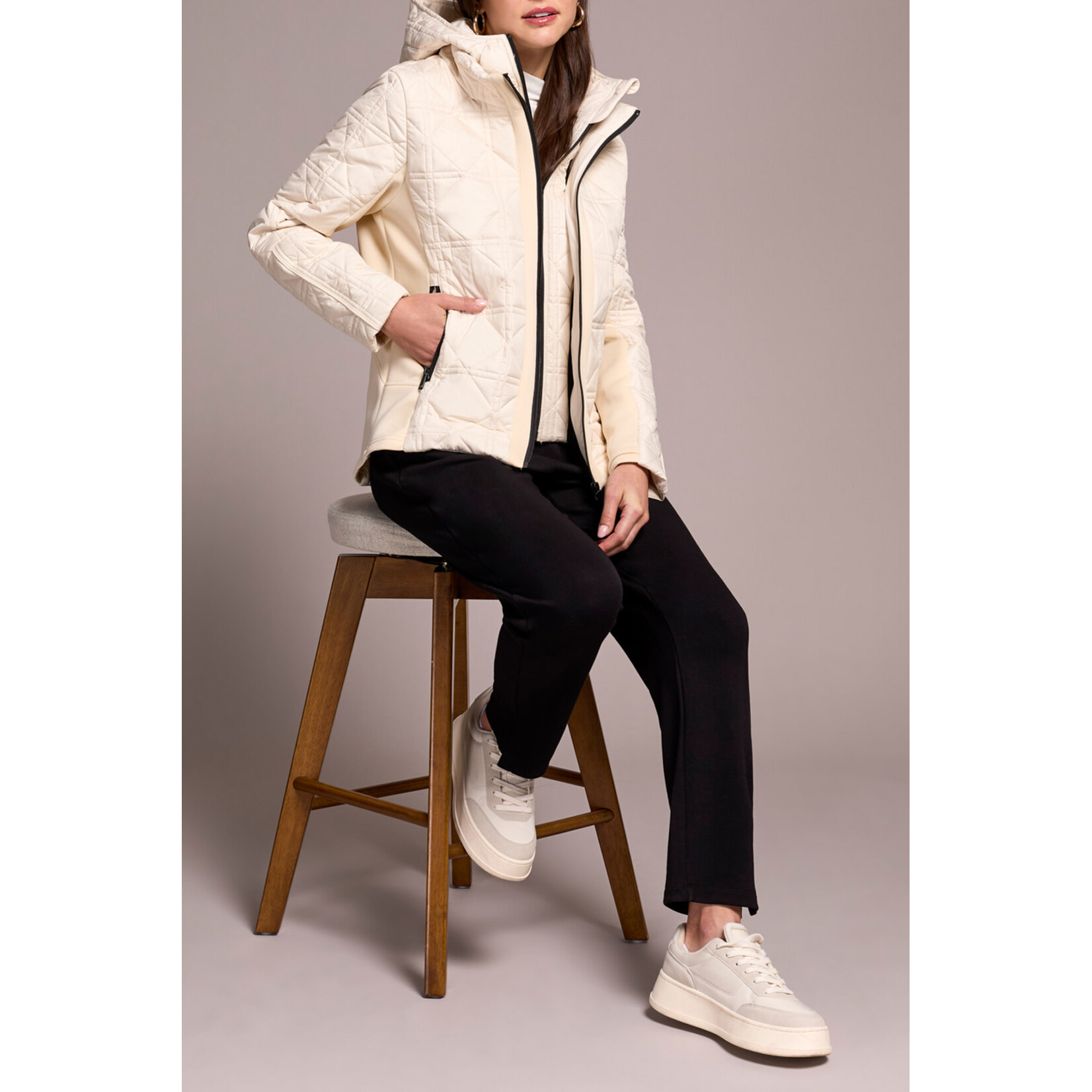 Tribal Puffer Jacket With Removable Hood