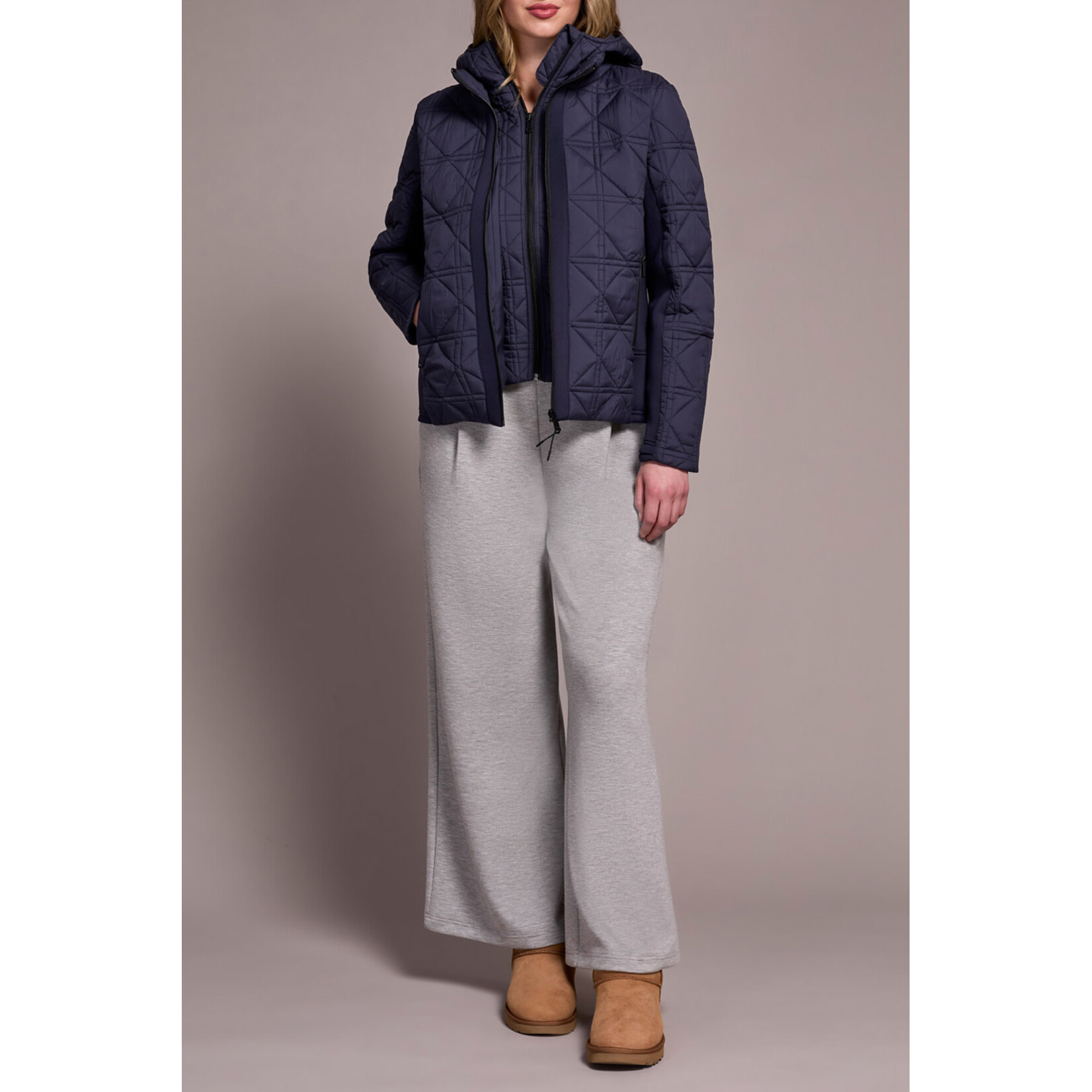 Tribal Puffer Jacket With Removable Hood