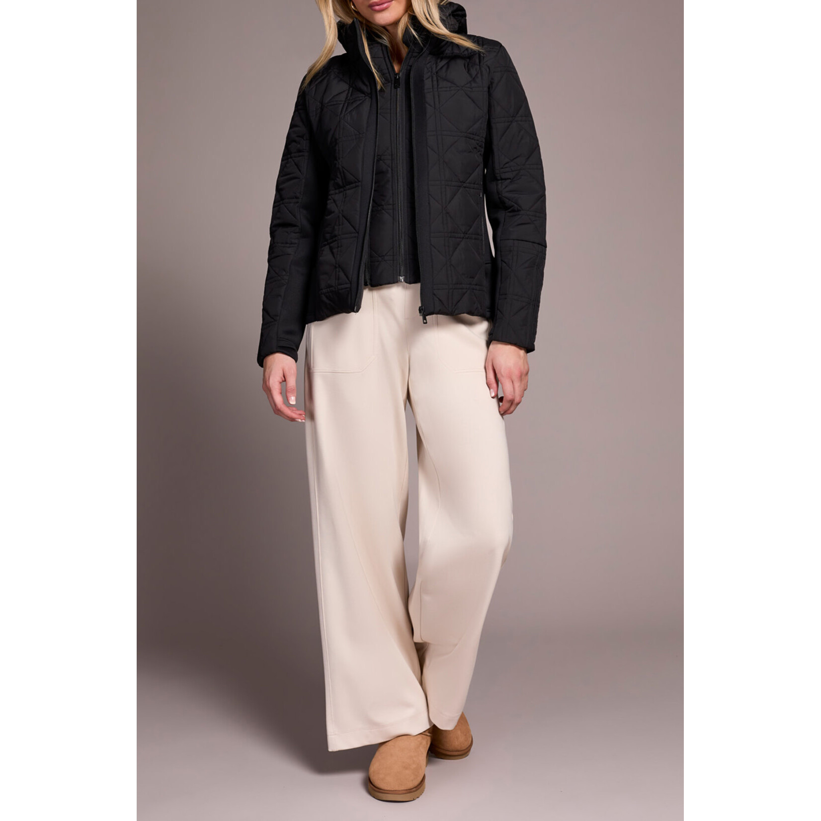 Tribal Puffer Jacket With Removable Hood