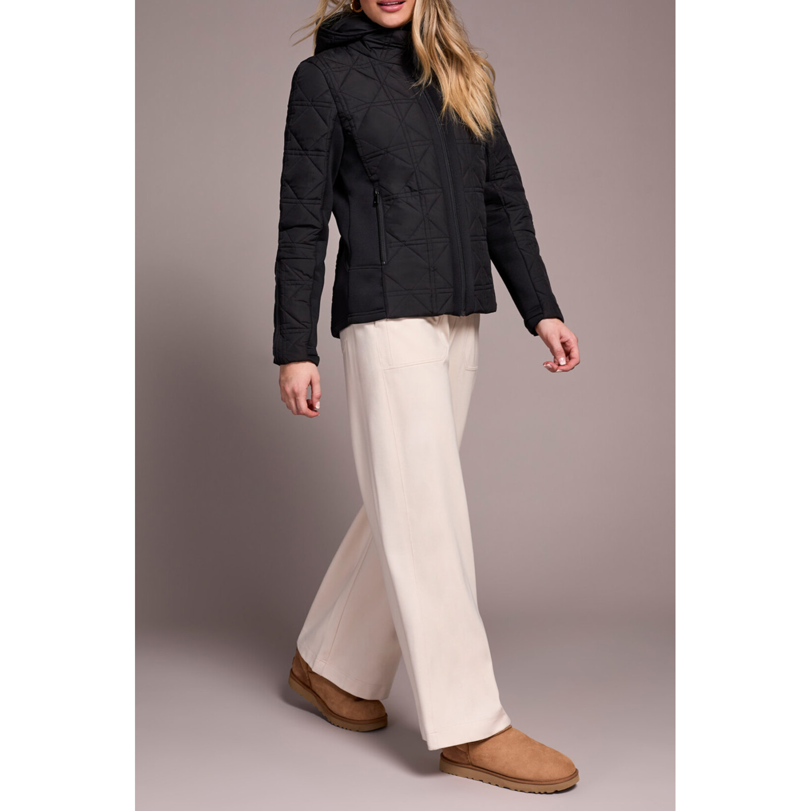 Tribal Puffer Jacket With Removable Hood