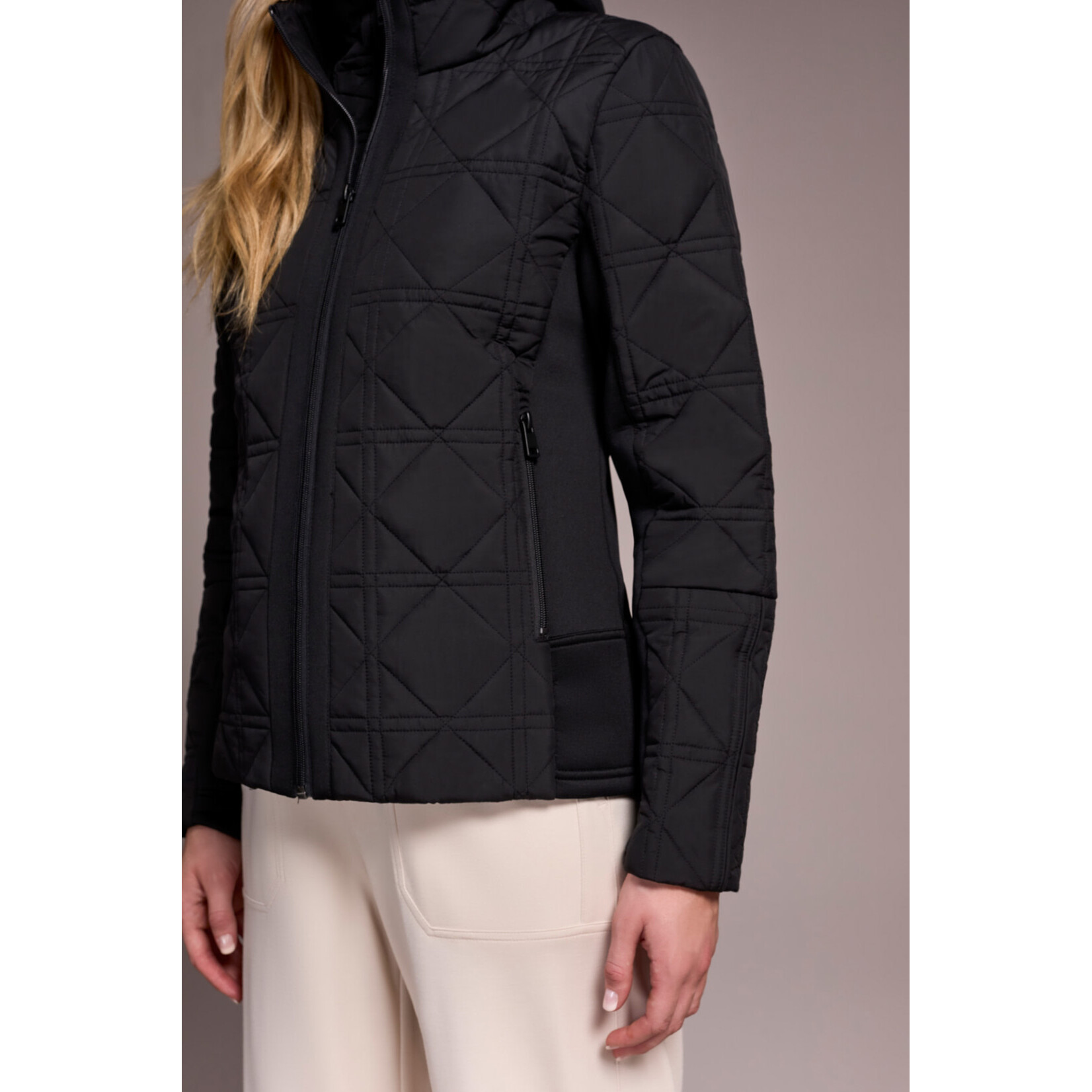 Tribal Puffer Jacket With Removable Hood