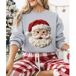 Royal Blush Santa Yarn Sweatshirt Sport Grey