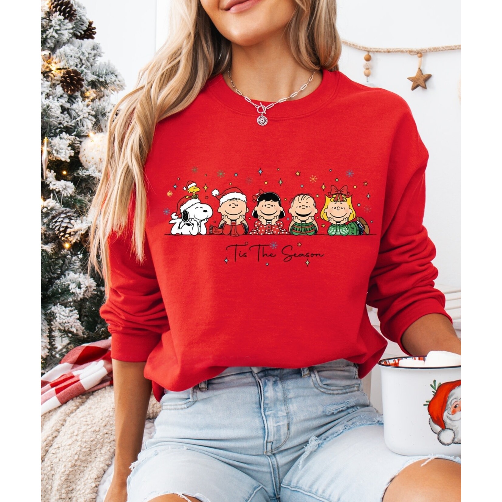 Royal Blush Charlie & Friends Sweatshirt Red