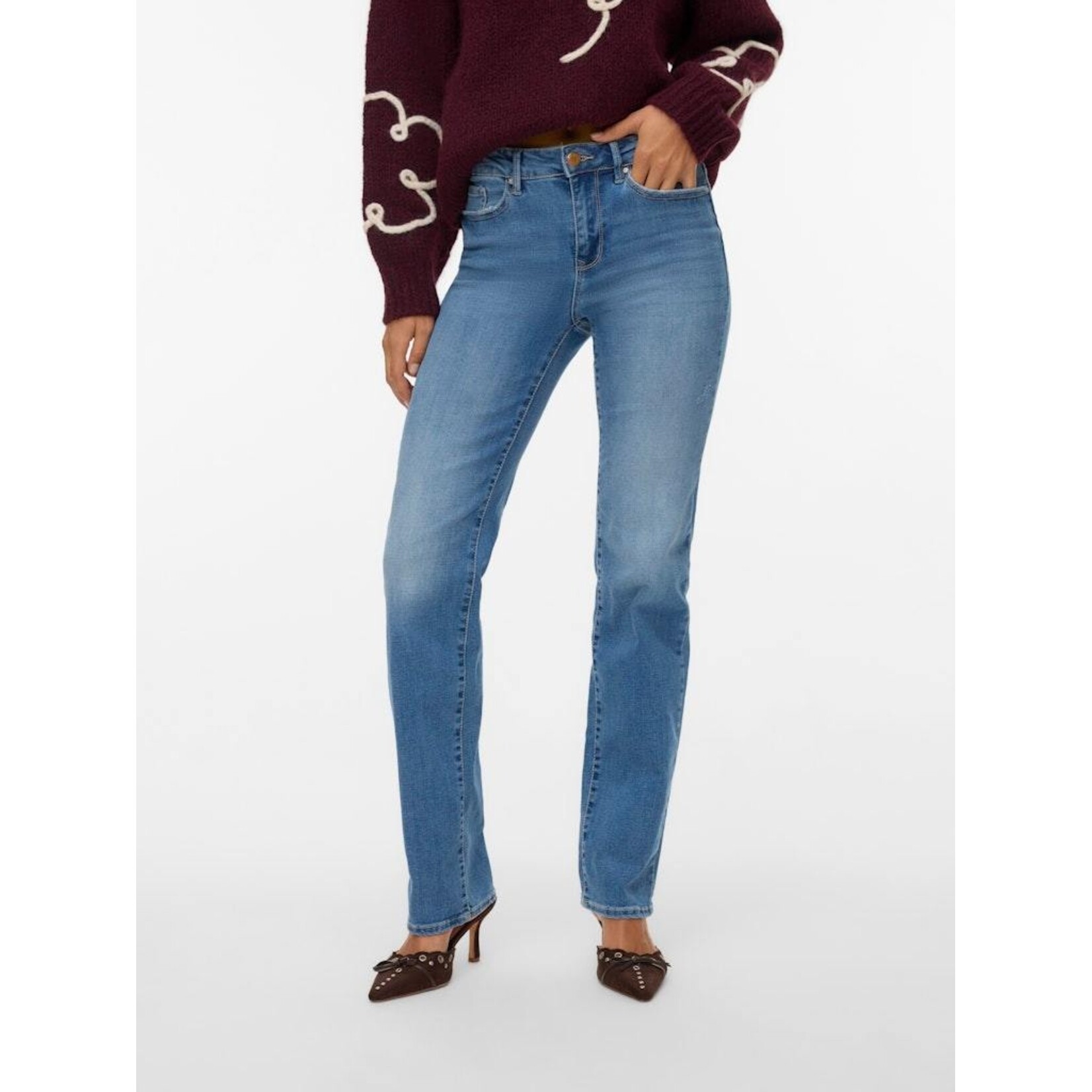 VERO Flash Mid Rise Straight Leg Jeans