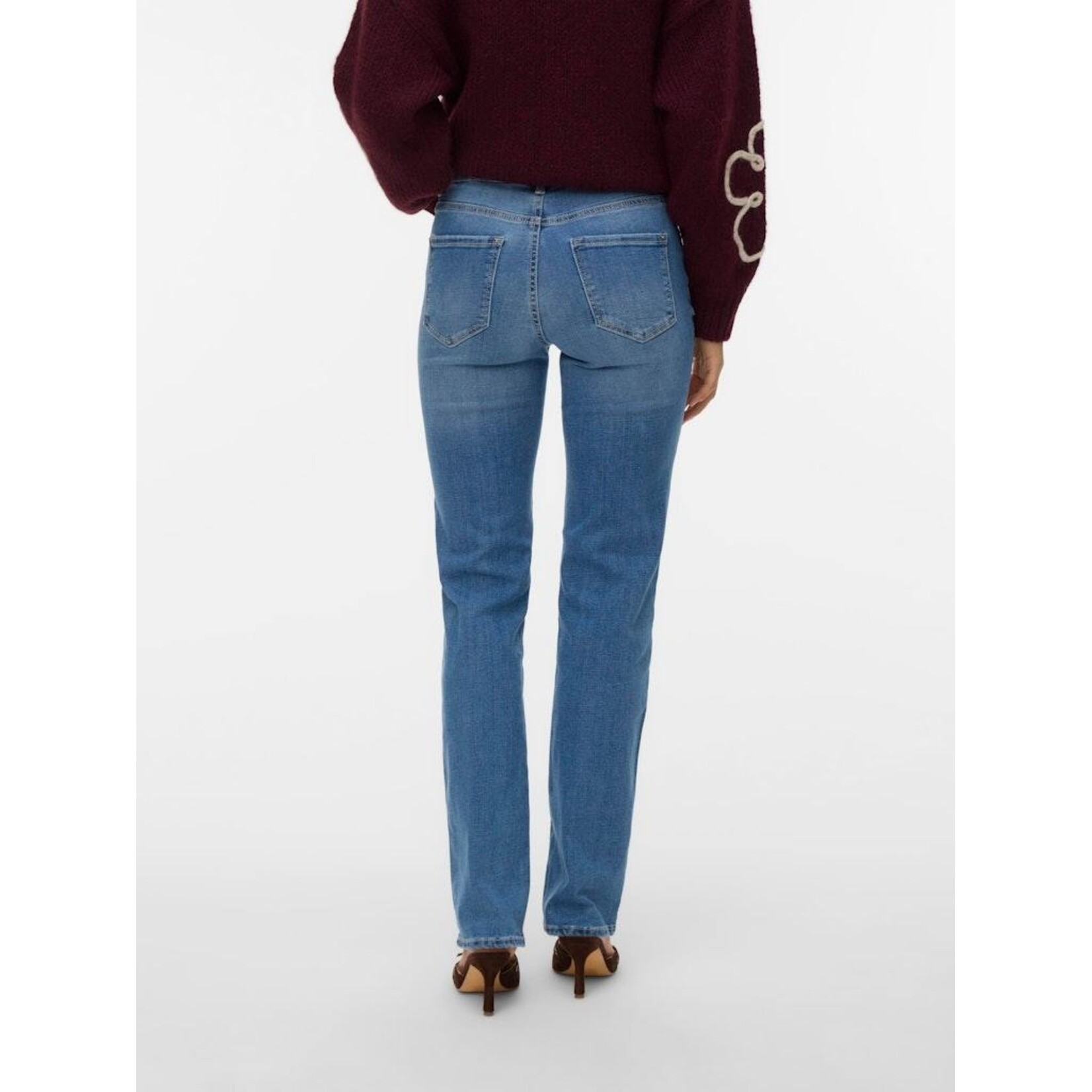 Vero Moda Flash Mid Rise Straight Leg Jeans