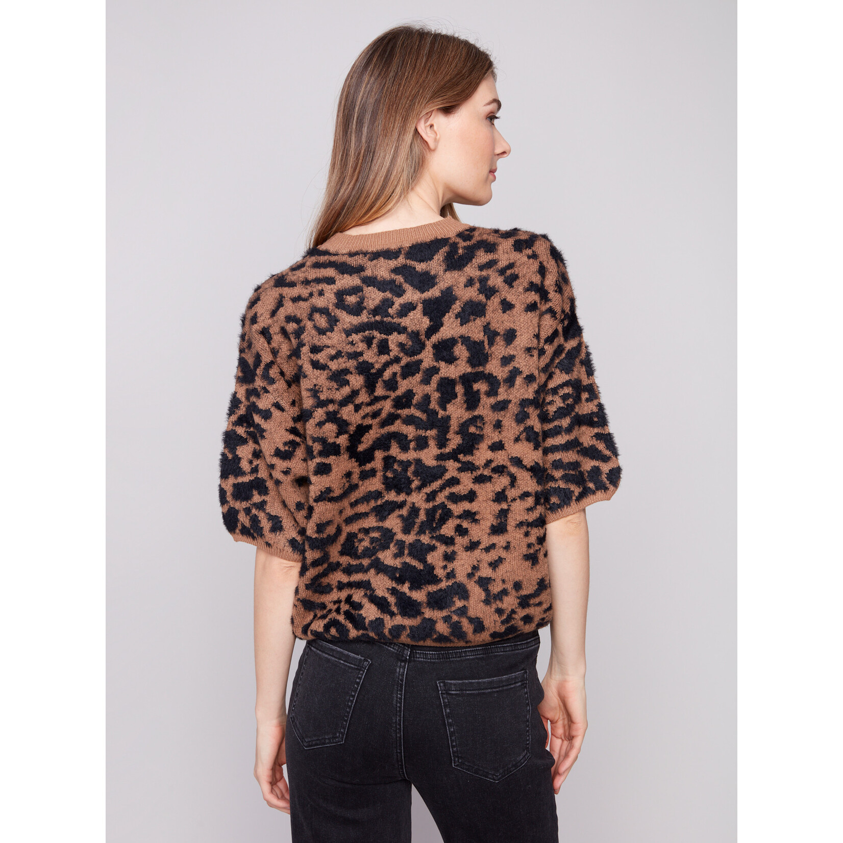 Charlie B Sweater With Short Balloon Sleeve