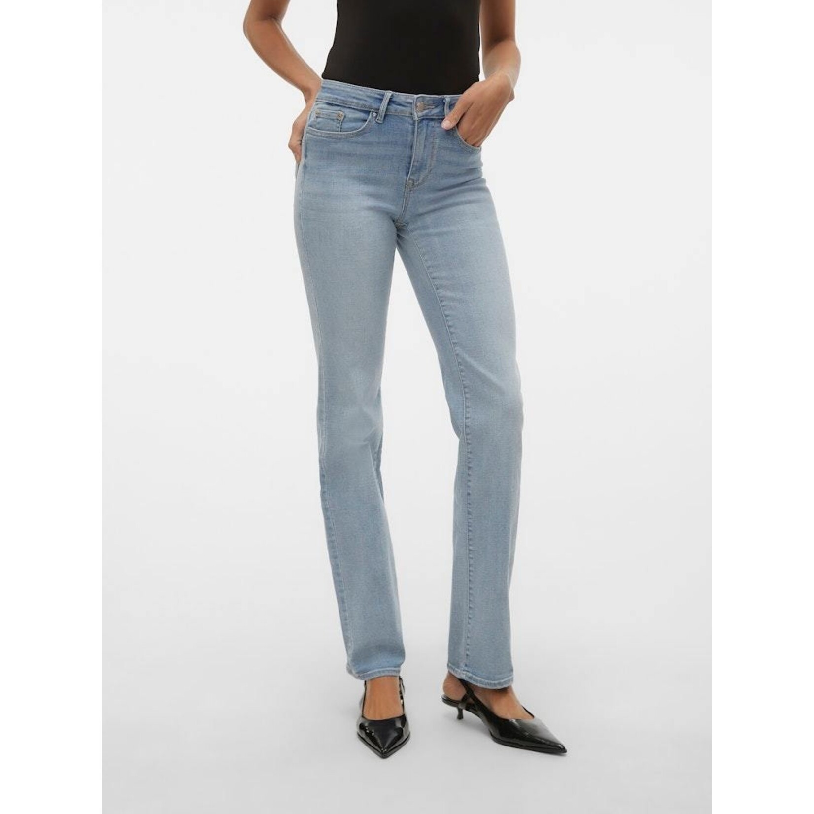 Vero Moda Flash Mid Rise Straight Leg Jeans