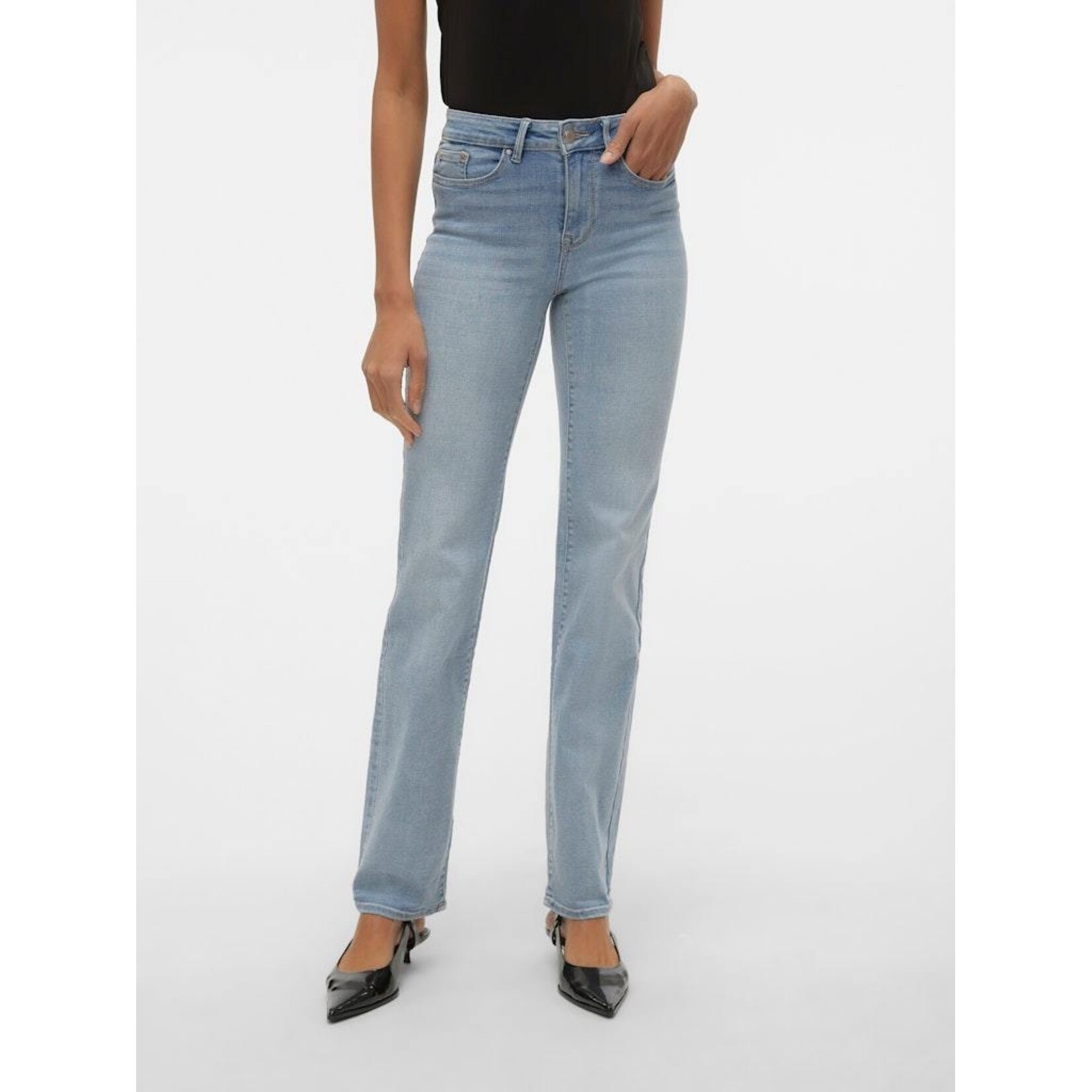 Vero Moda Flash Mid Rise Straight Leg Jeans