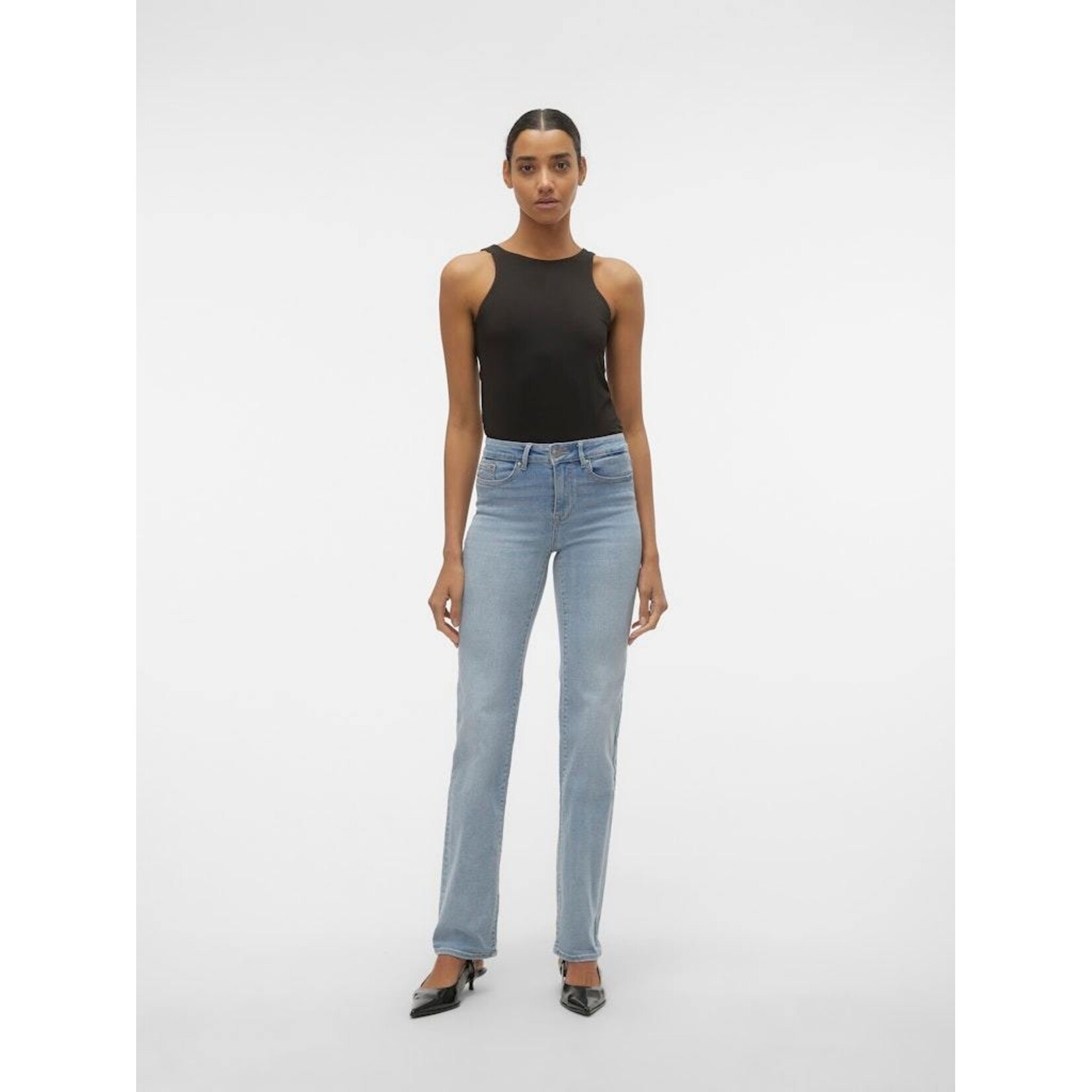 Vero Moda Flash Mid Rise Straight Leg Jeans