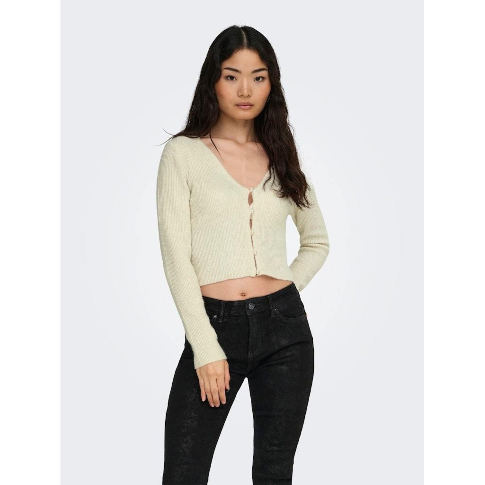 Only Rica Life V-Neck Pearl Cardigan