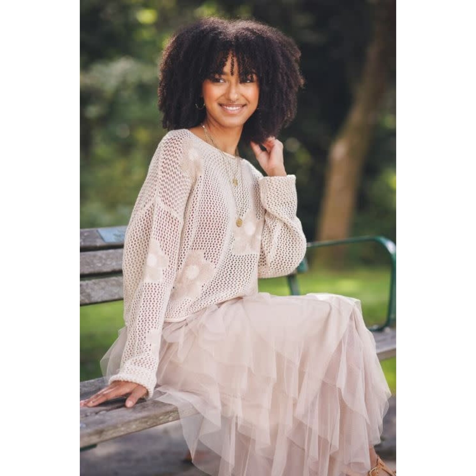 Papillon Daisy Open Knit Sweater