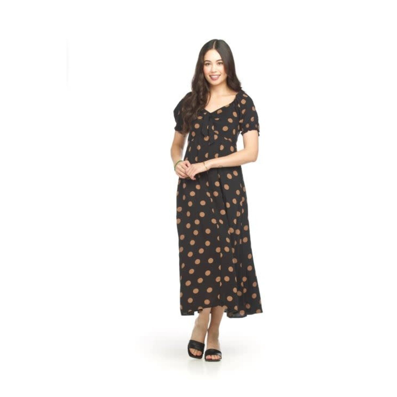 Papillon Polka Dot Off Shoulder Midi Dress