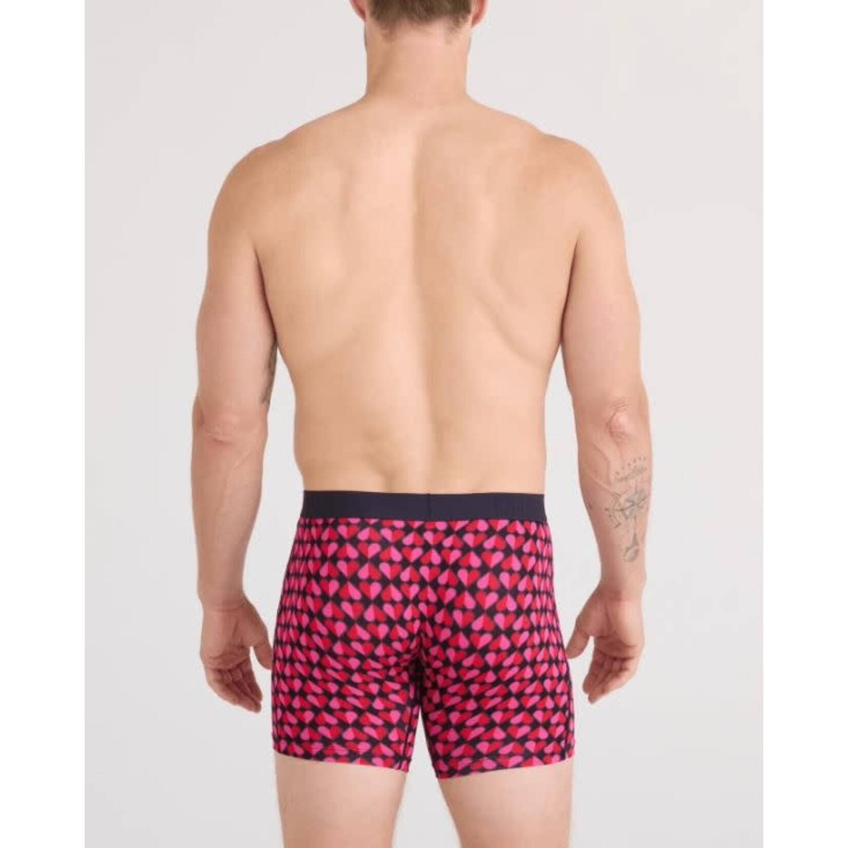 SAXX Vibe Xtra Boxer Brief Love Check Baby Black