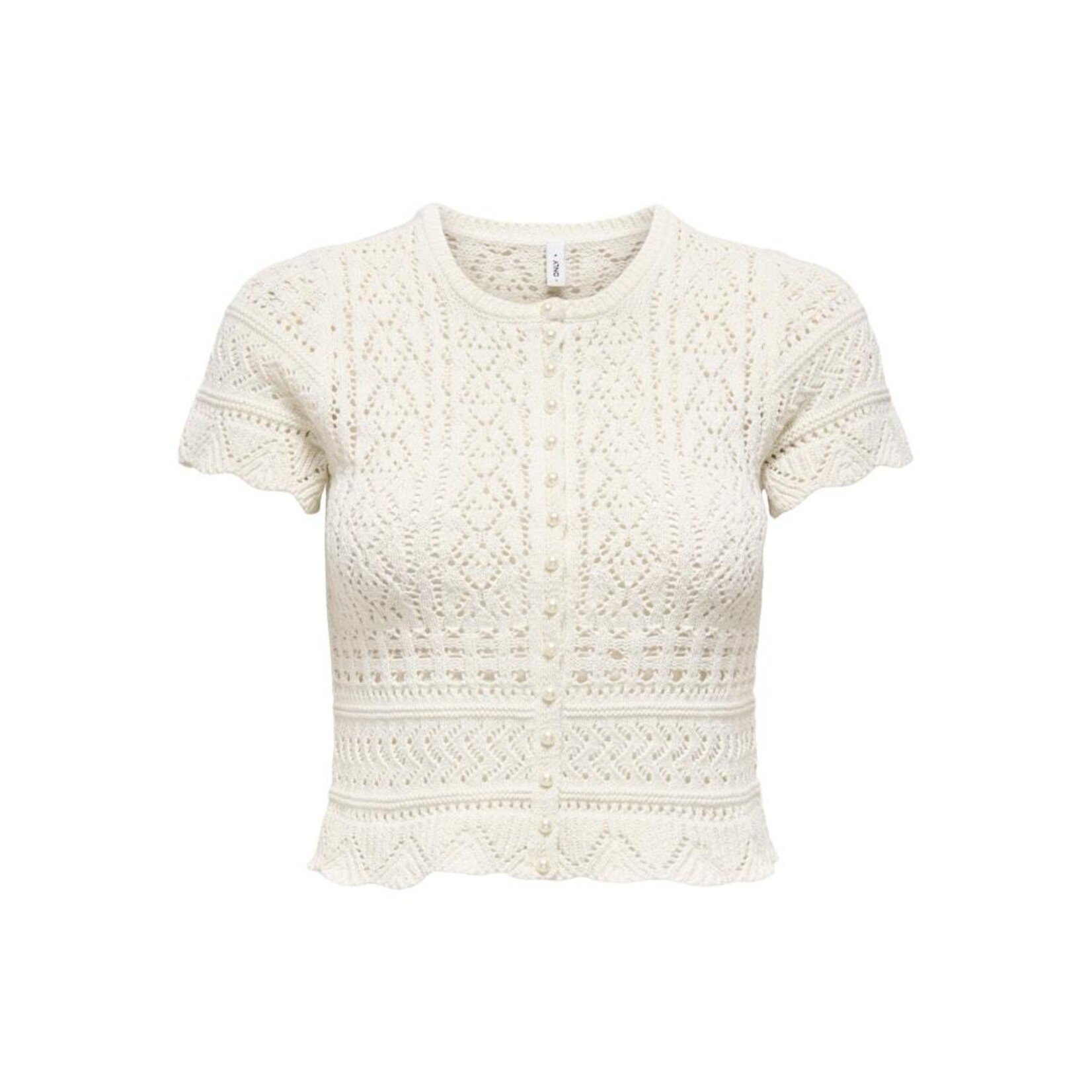 Only Elke Life Short Sleeve Pearl Cardigan