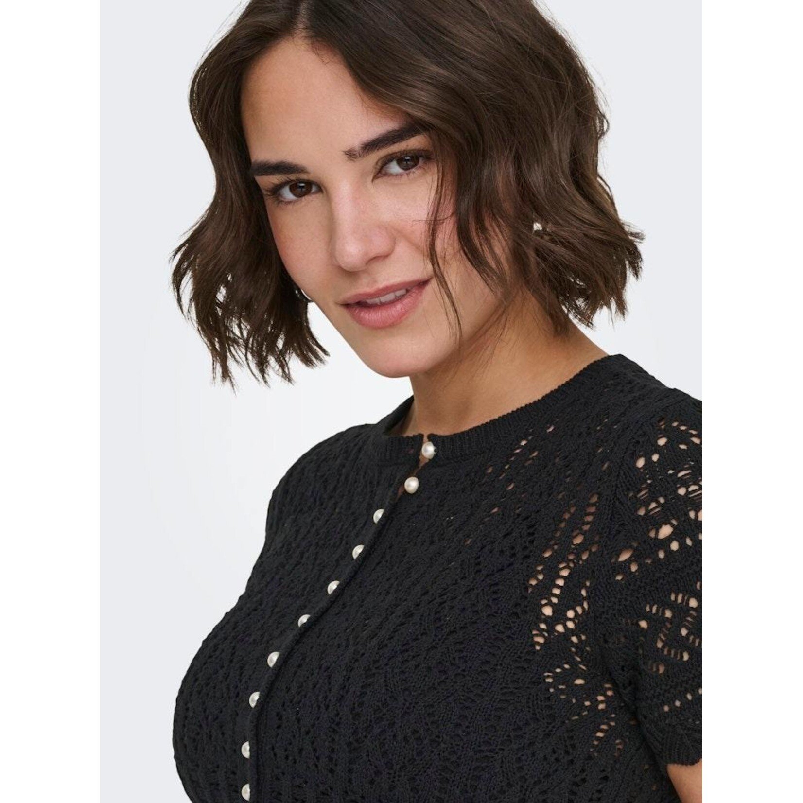 Only Elke Life Short Sleeve Pearl Cardigan