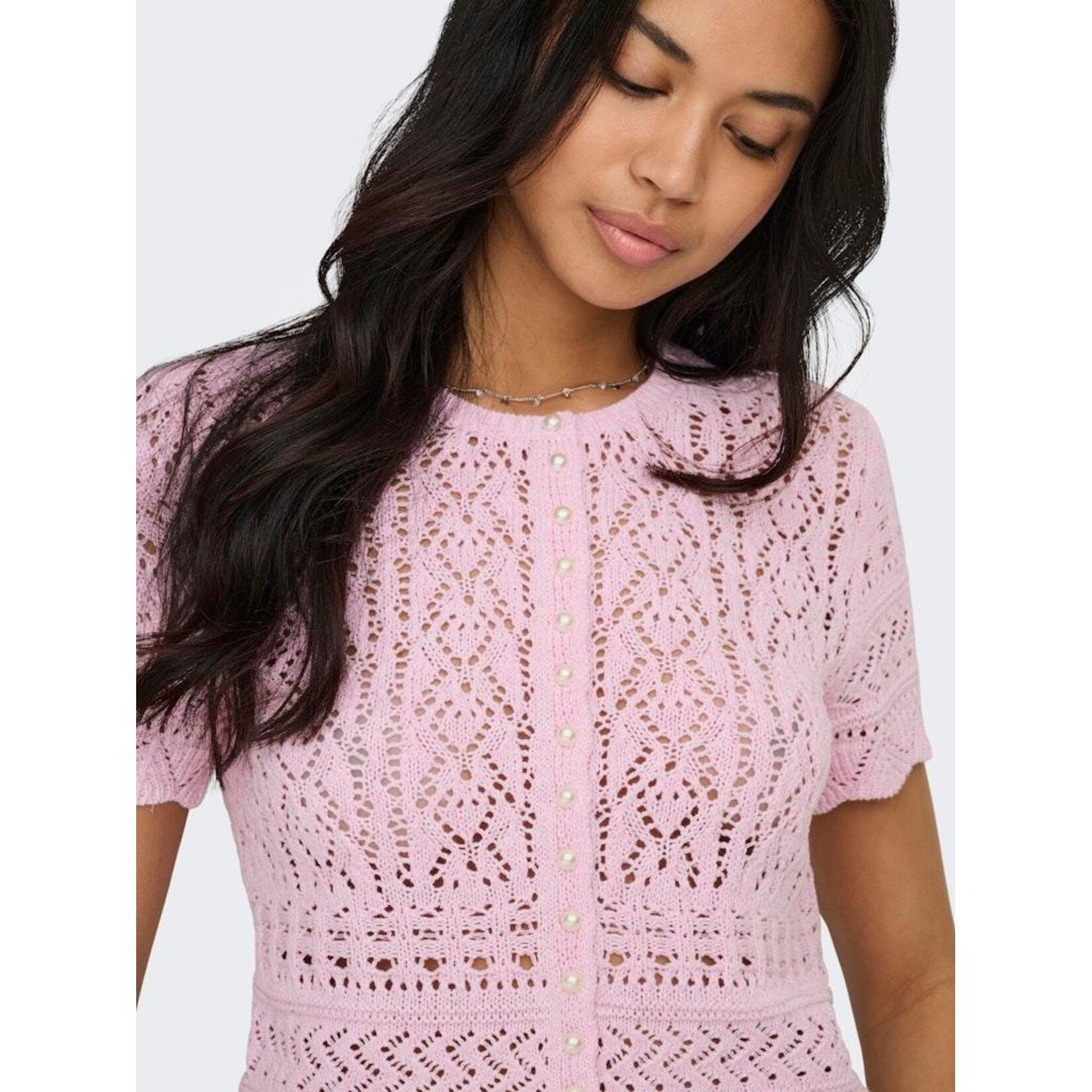 Only Elke Life Short Sleeve Pearl Cardigan