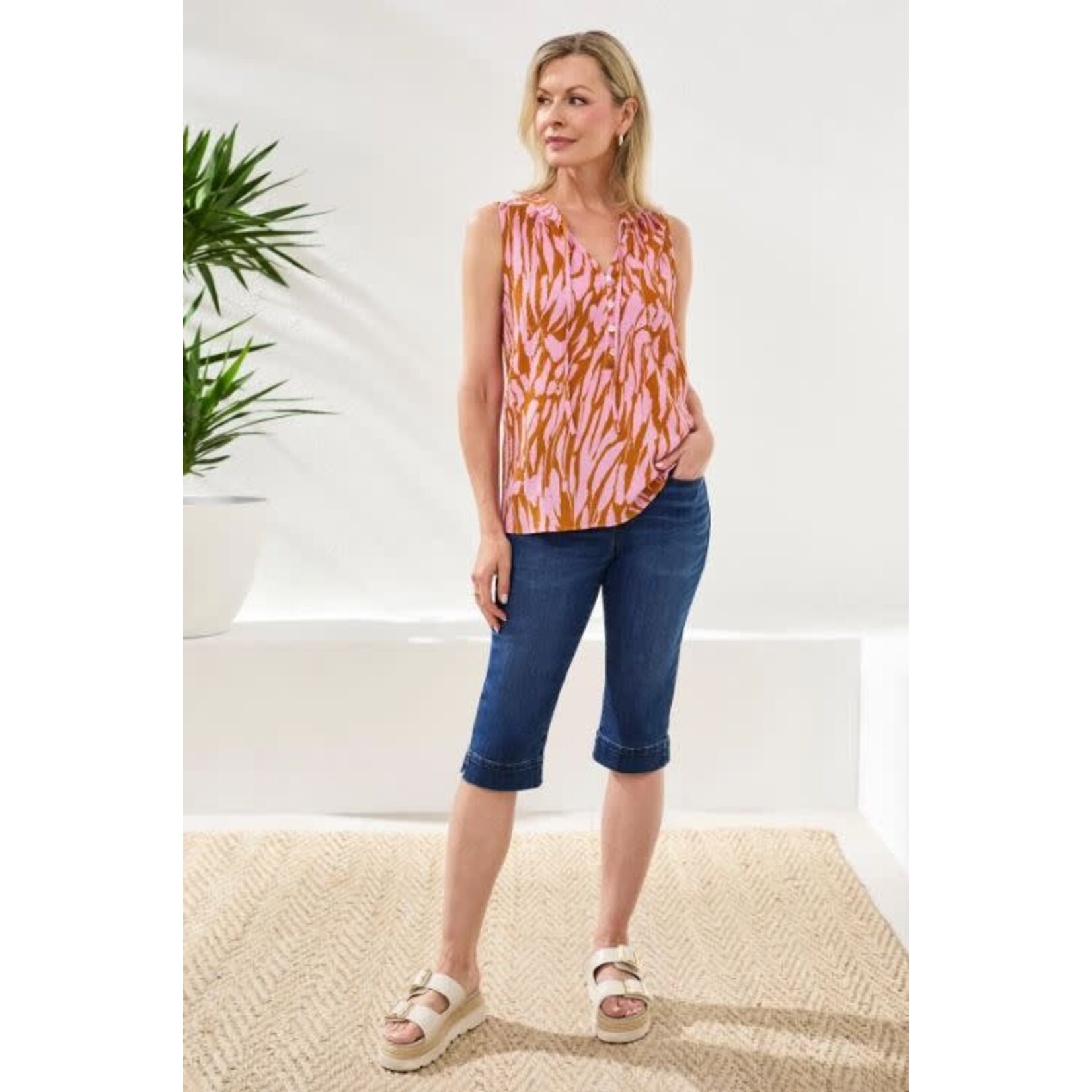 Tribal Audrey Pull On Pedal Pusher Jeans