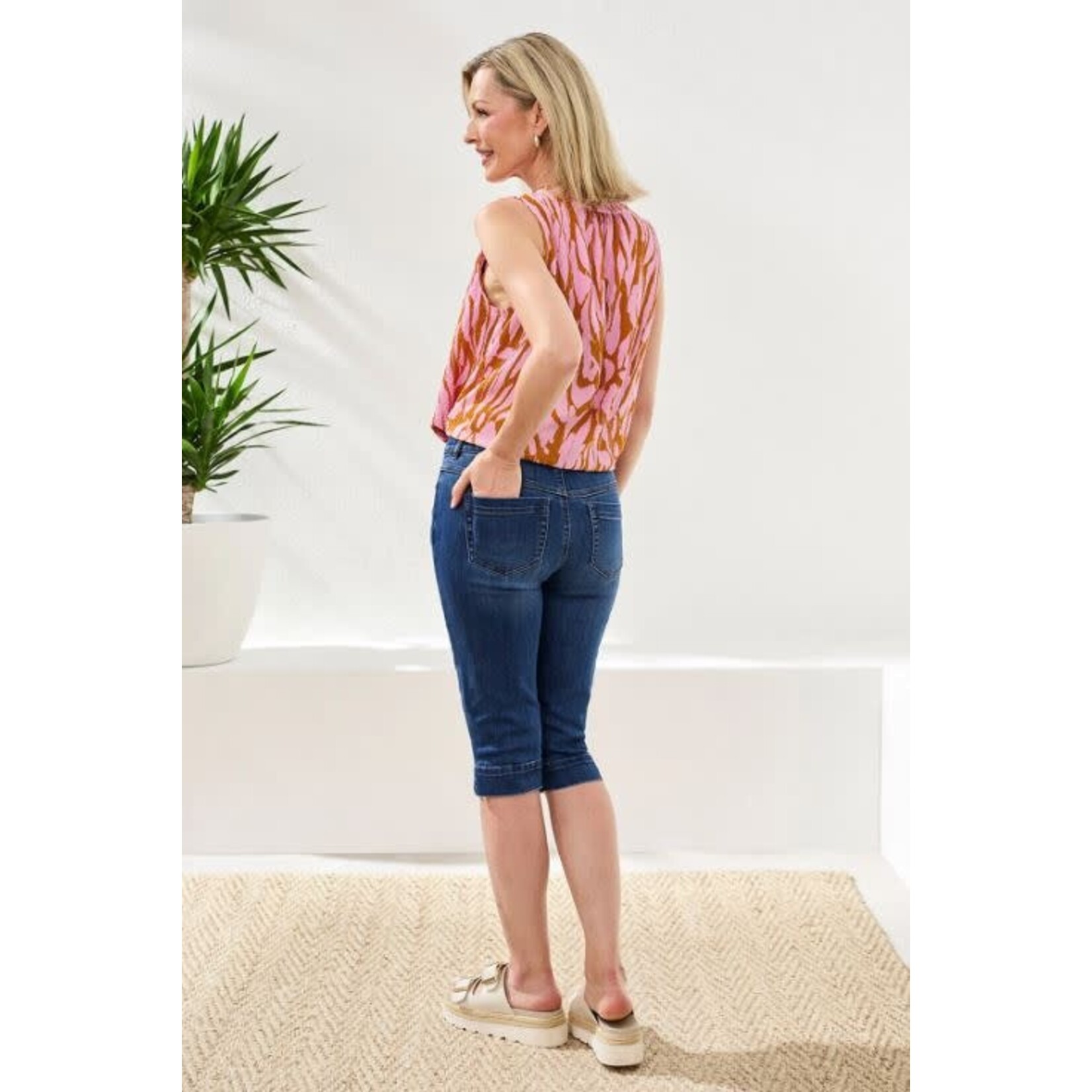 Tribal Audrey Pull On Pedal Pusher Jeans