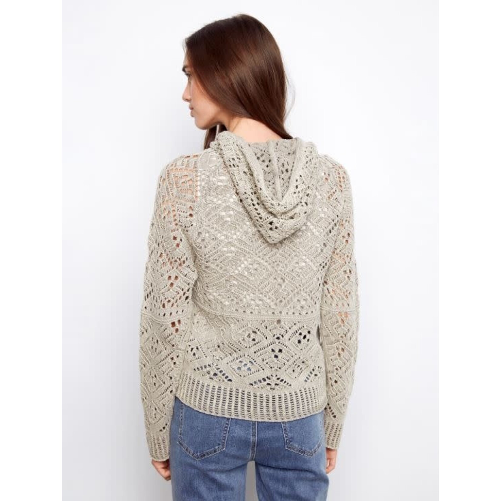 Charlie B Crochet Raglan Hooded Sweater