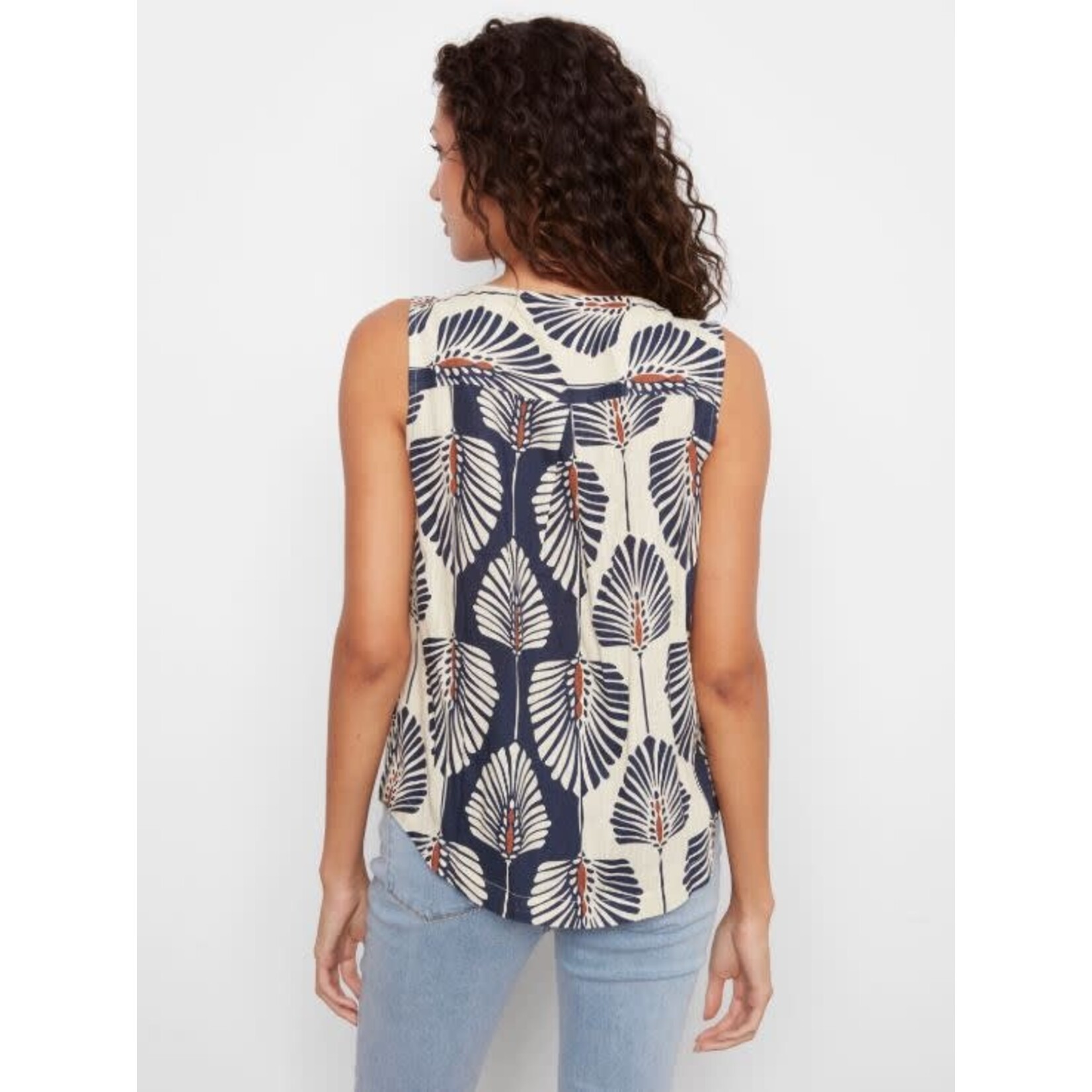 Charlie B Sleeveless Linen Top