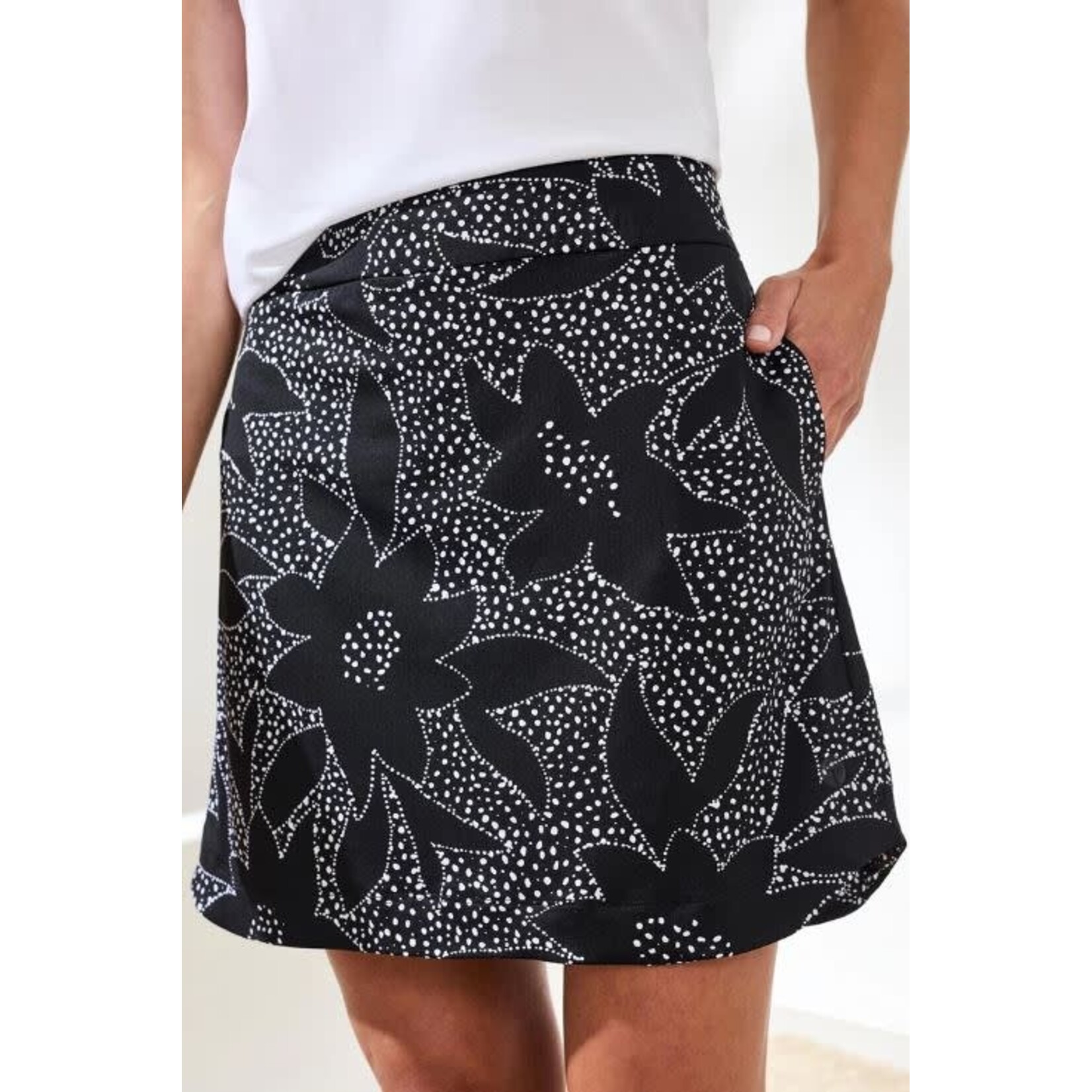 Tribal Pull On Round Hem Skort