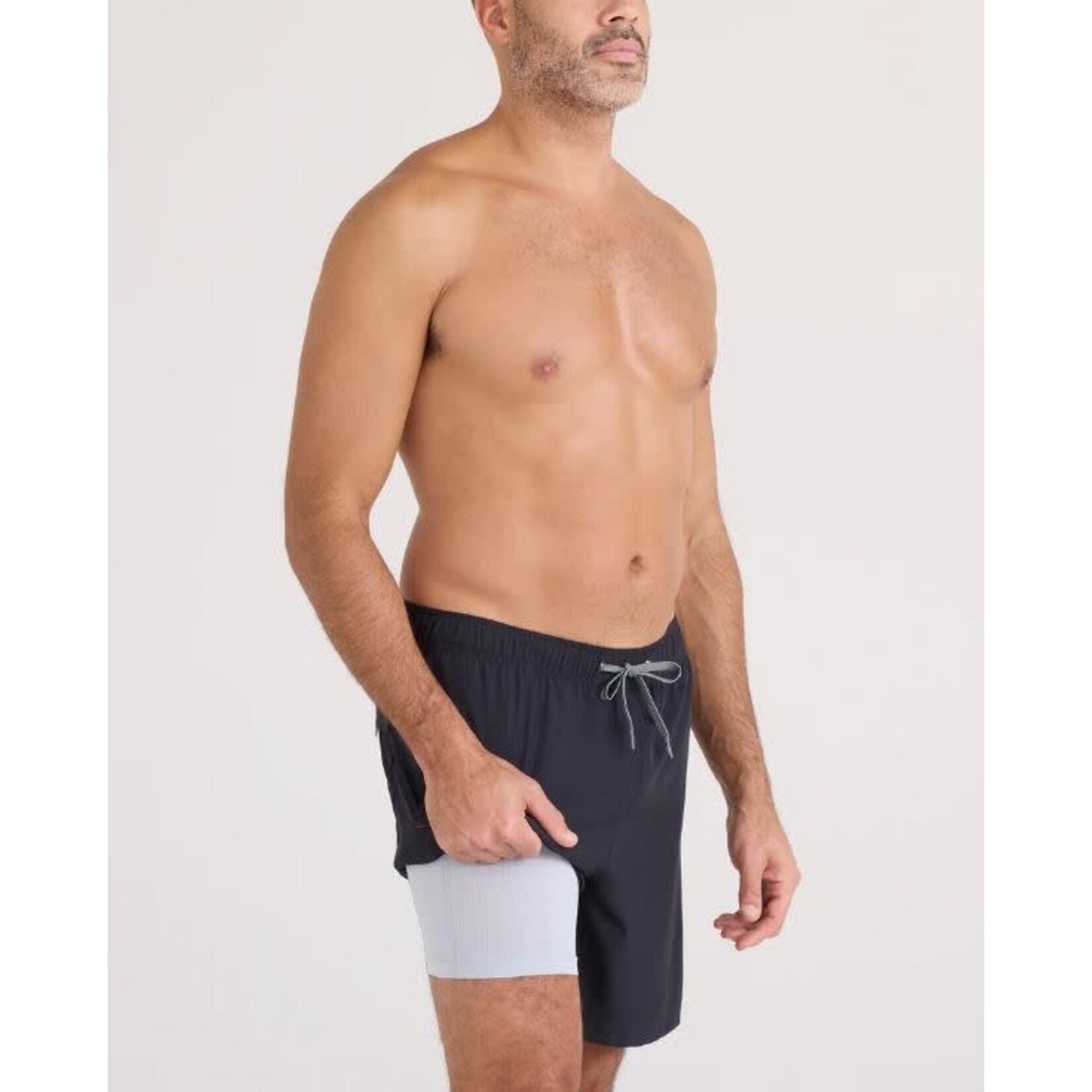 SAXX Oh Buoy 2 In 1 7" Volley Short Black