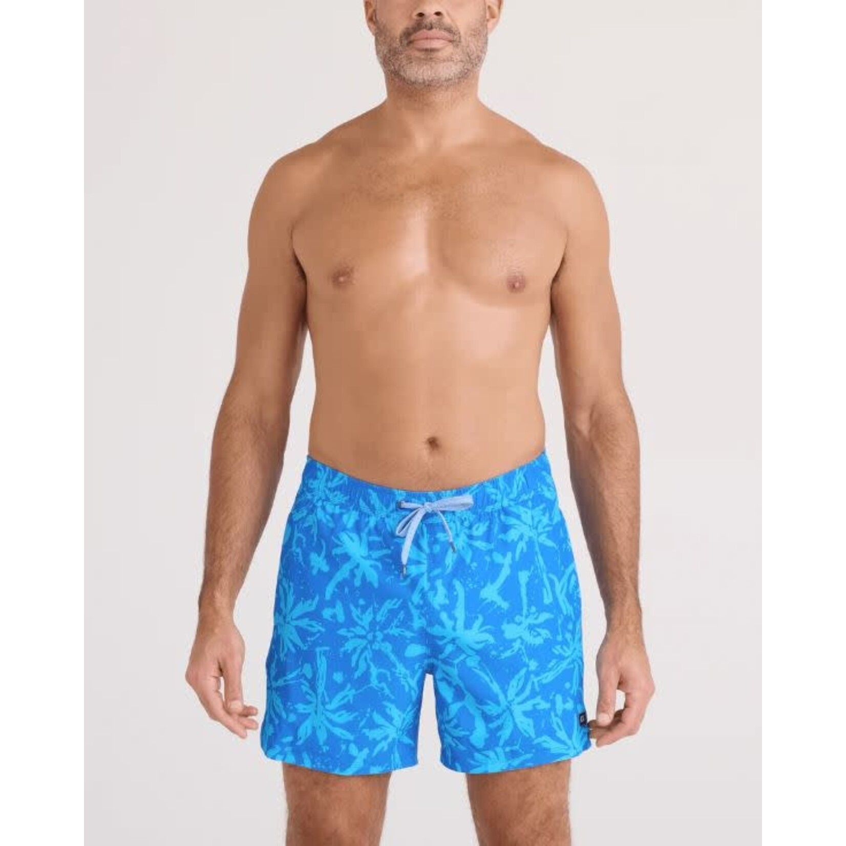 SAXX Oh Buoy 5" 2 In 1 Volley Splash Palms Bold Blue