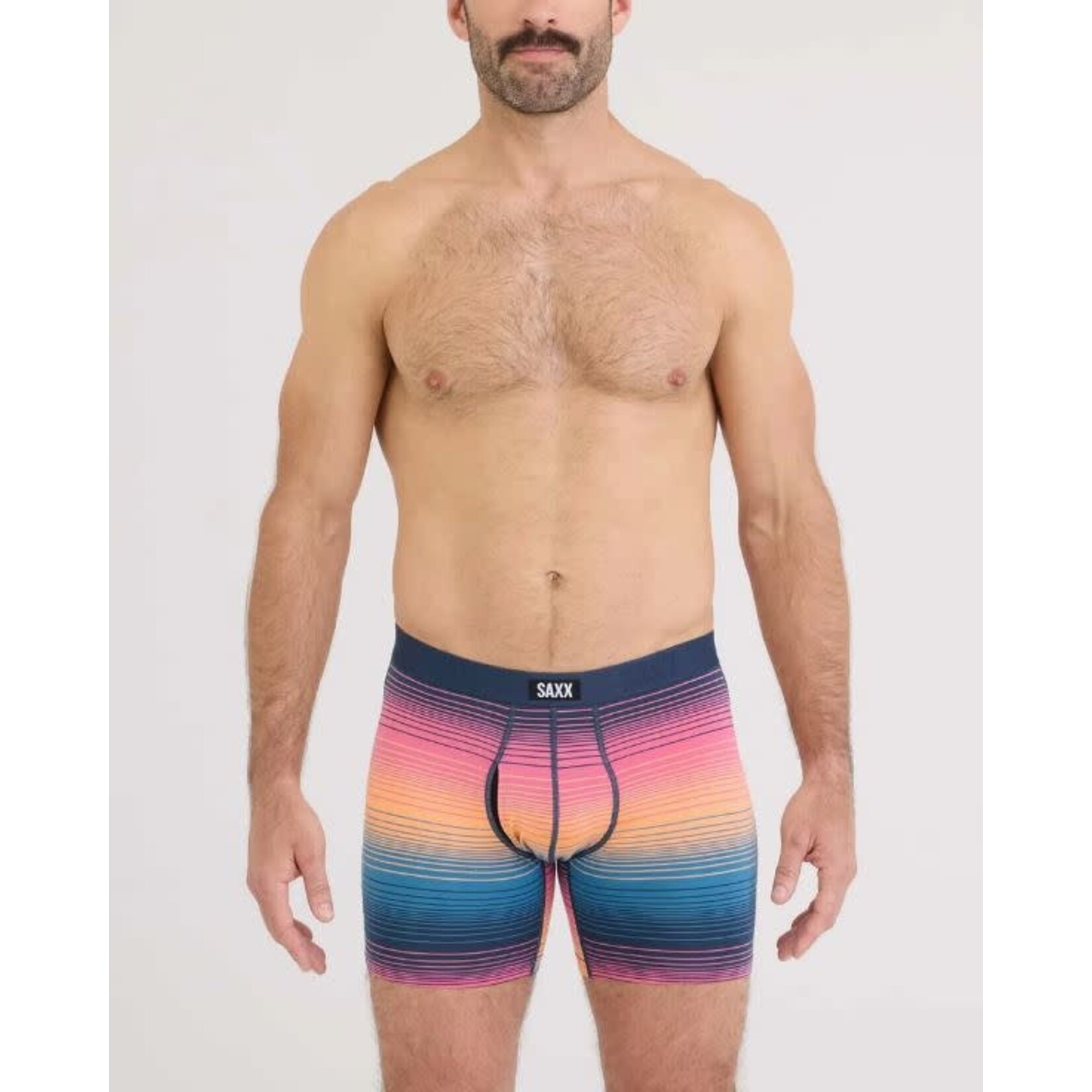 SAXX Vibe Xtra Boxer Brief Hazy Stripe Sunset