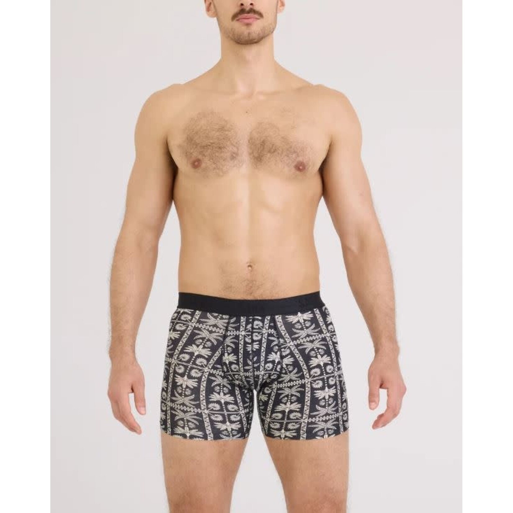 SAXX Smooth Luxe Boxer Brief Tropic Royale Black