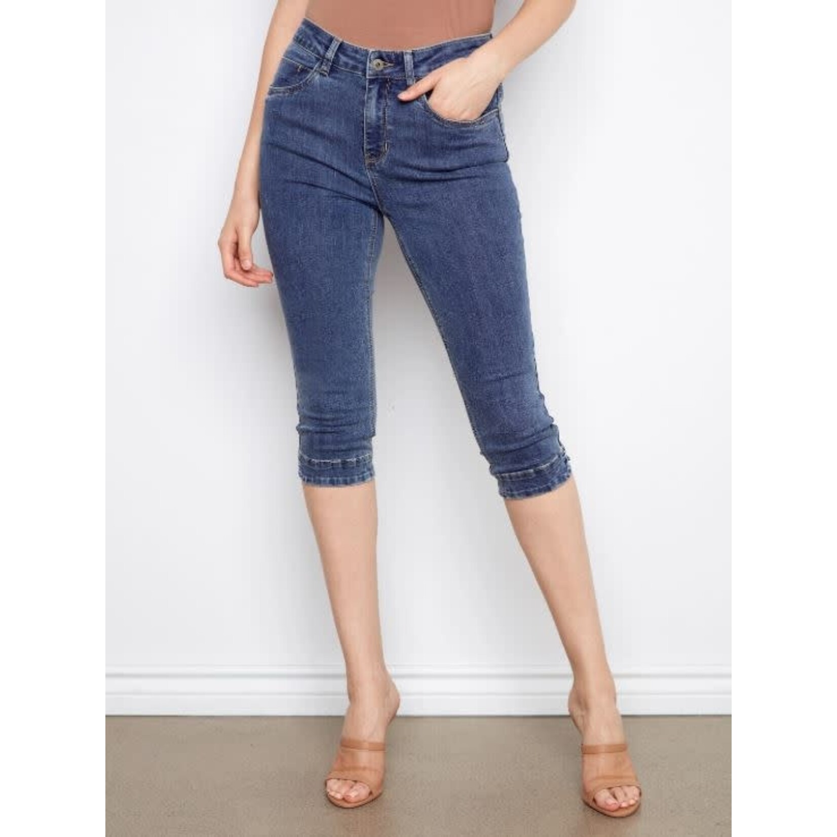 Charlie B Knee High Denim Capri