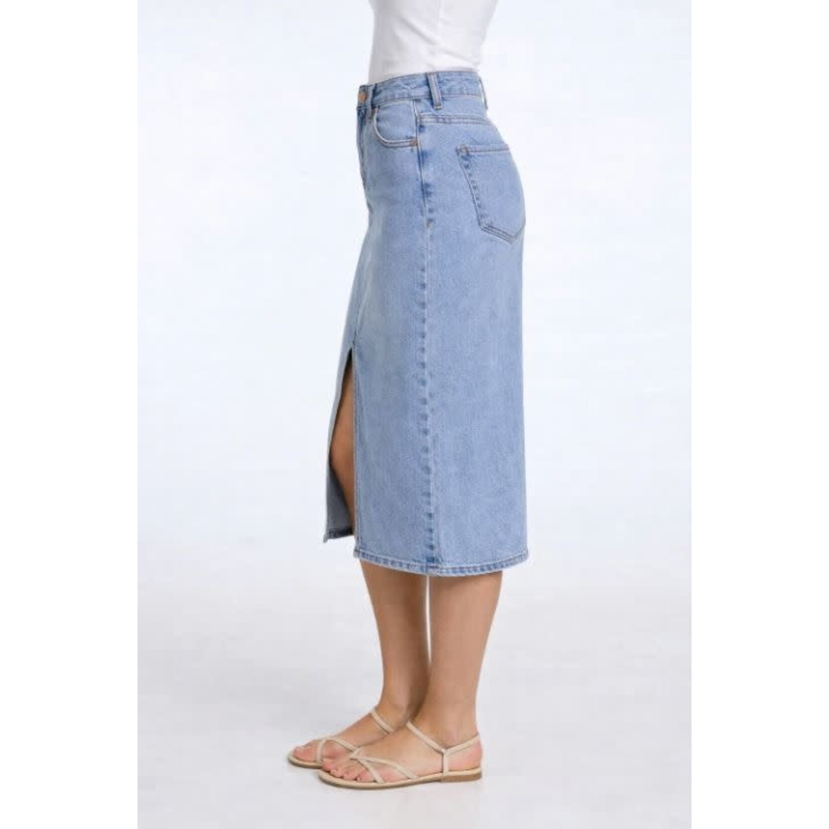 Lois Leila Long Denim Skirt