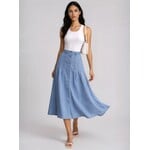 Point Zero Denim Midi Skirt