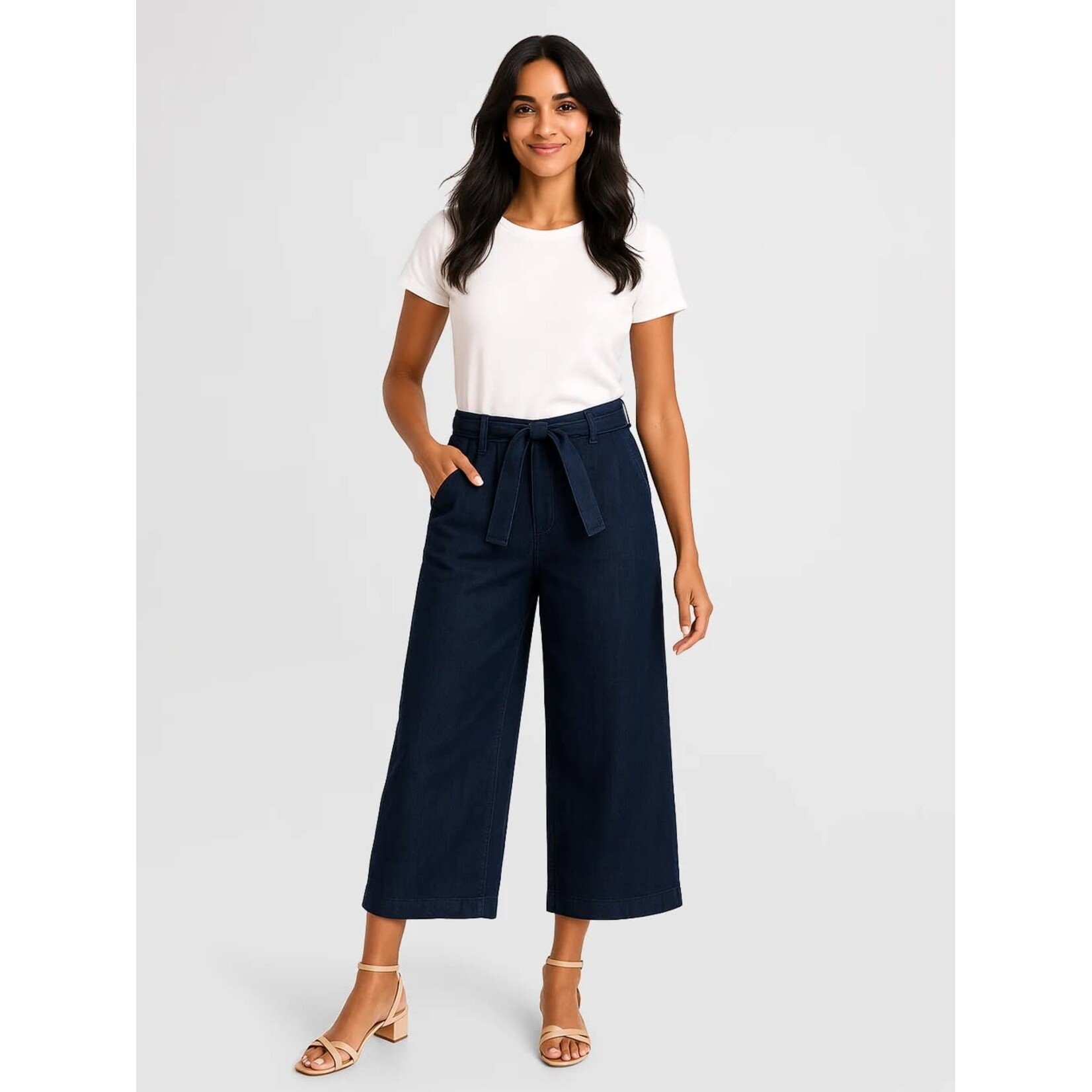Lois Gaucho High Rise Wide Leg Capri