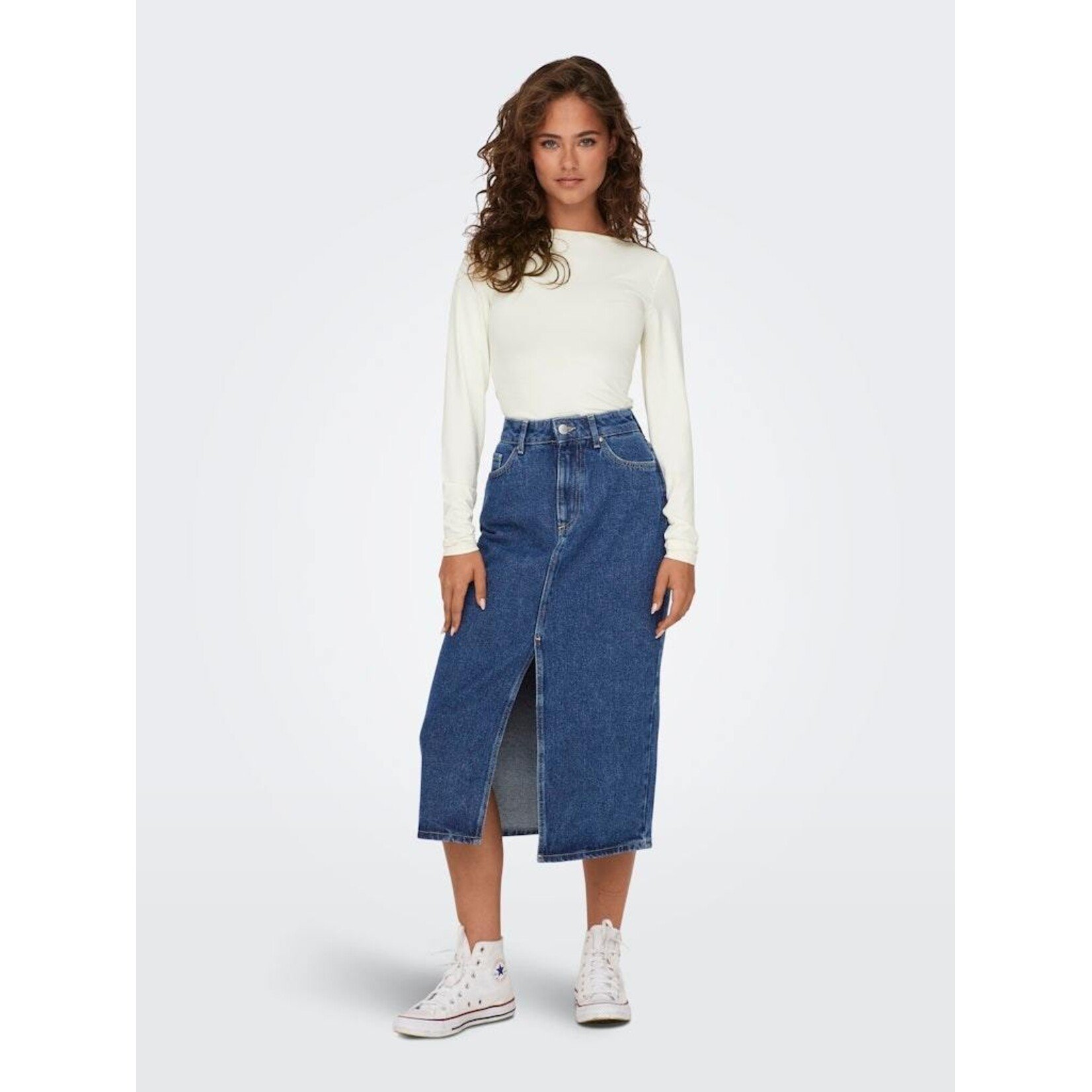 Only Bianca Midi Denim Skirt