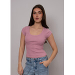 Rd Style Kendra Scoop Neck Cap Sleeve Top