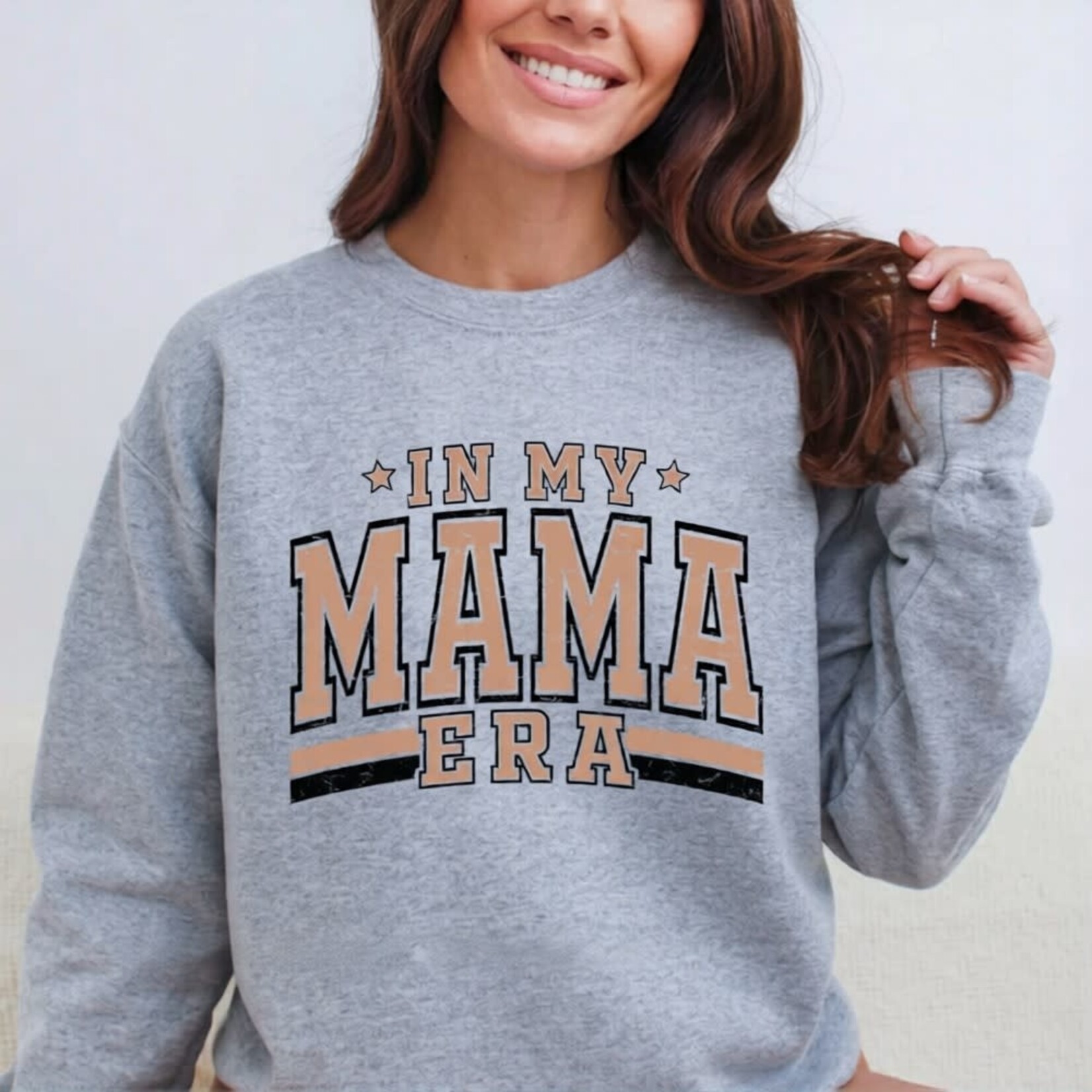 Royal Blush In My Mama Era Sweatshirt Sport Grey