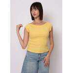 Rd Style Kelly Boat Neck Cap Sleeve Top