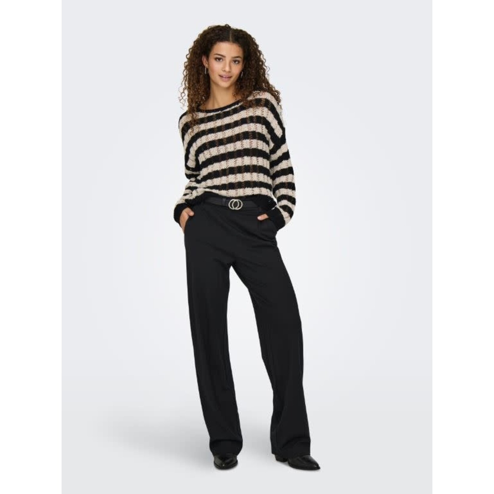 Only Poptrash Mid Rise Straight Leg Pant