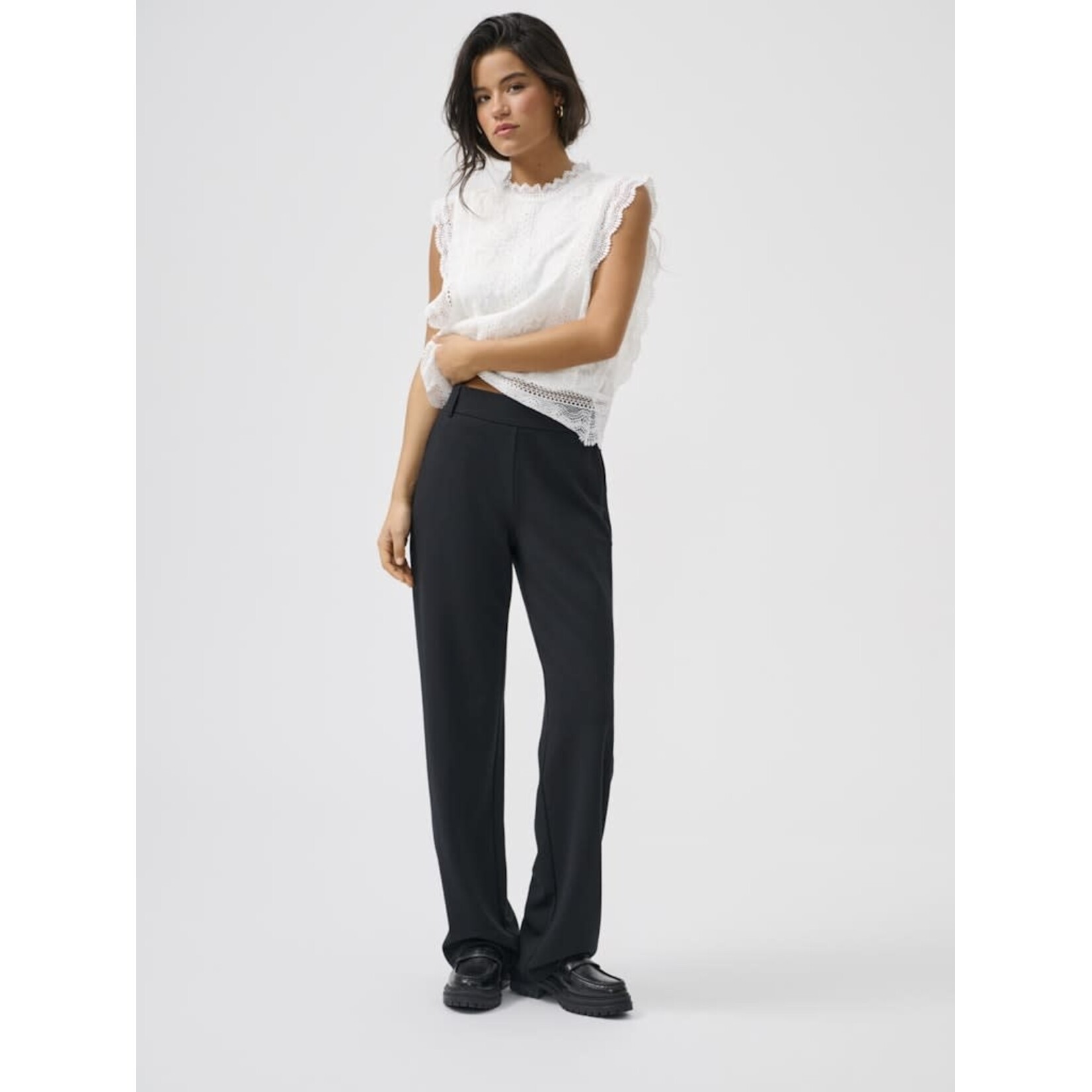 Only Poptrash Mid Rise Straight Leg Pant