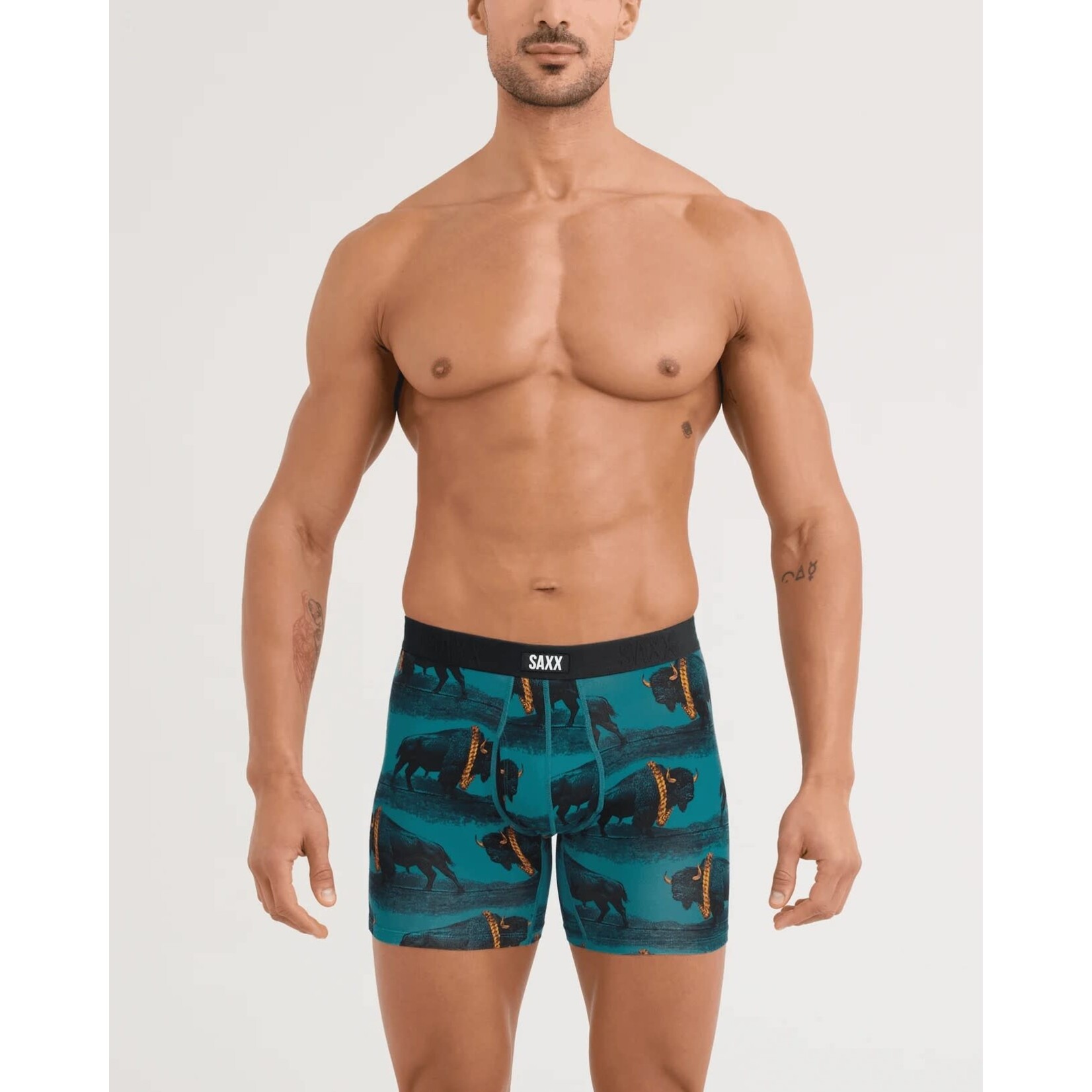 SAXX Vibe Xtra Boxer Brief Bison Bling Seascape