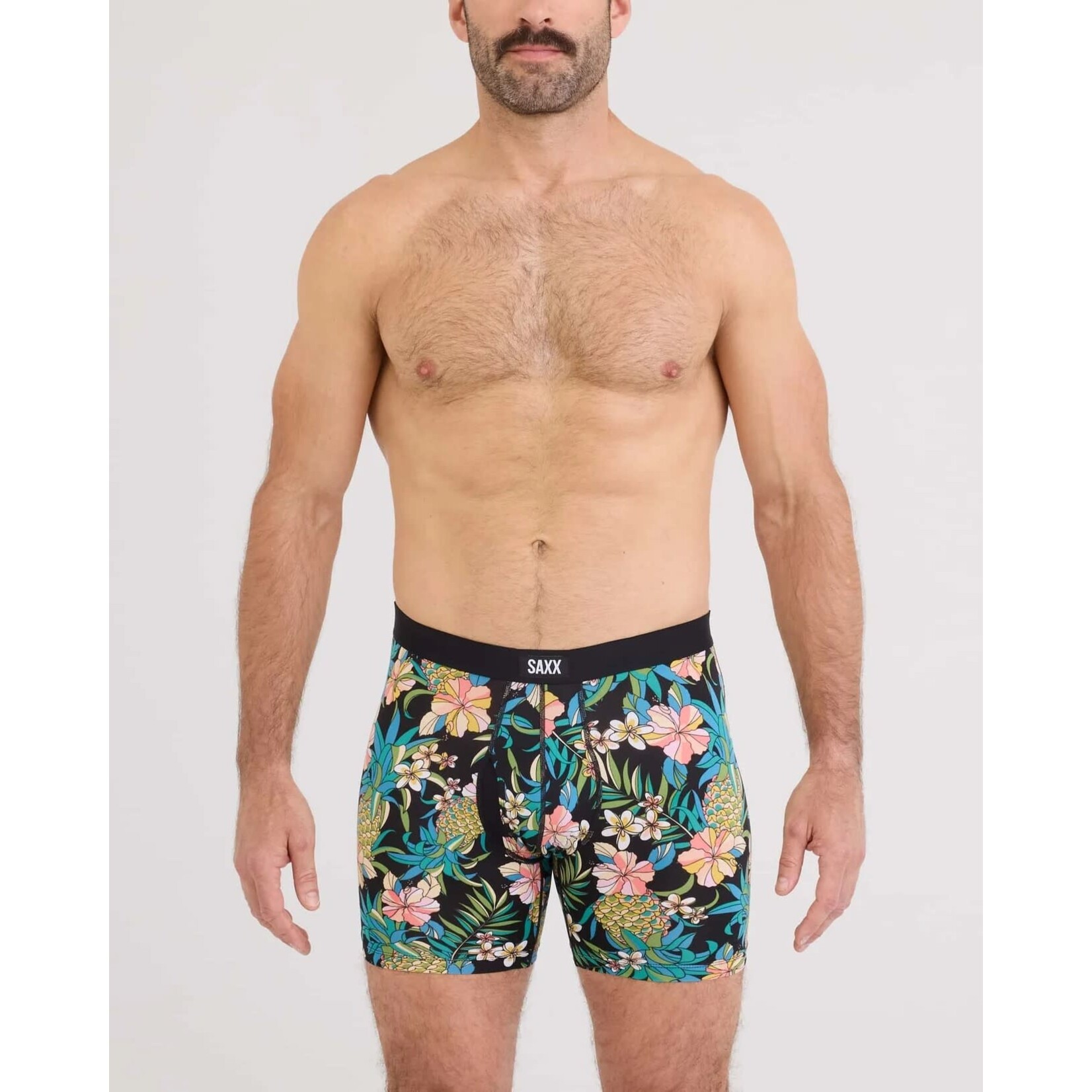 SAXX Daytripper Boxer Brief Pineapple Field Black