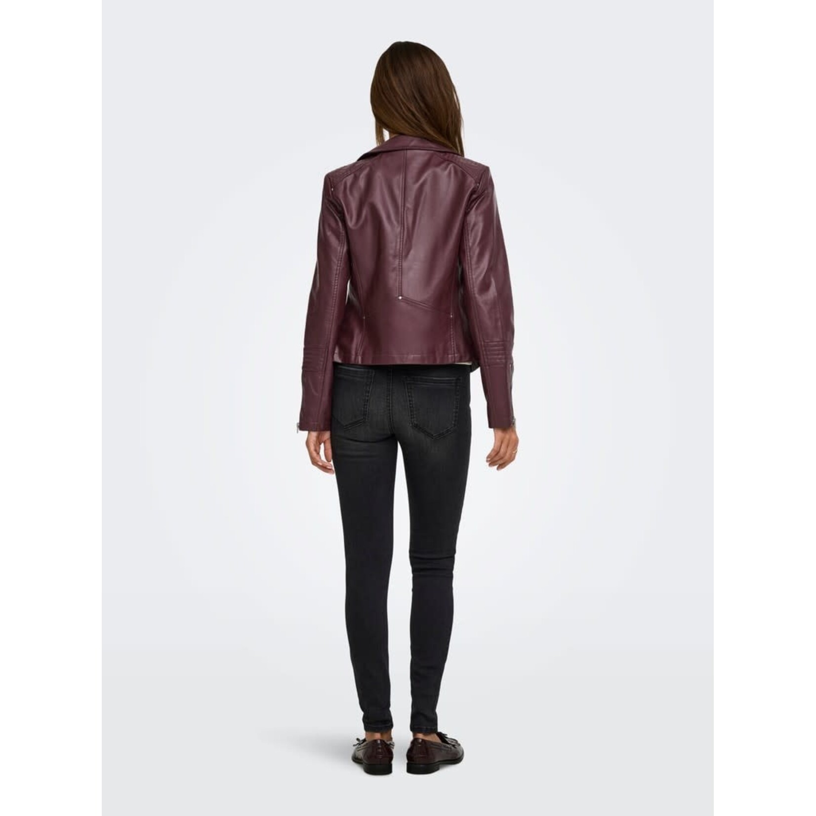 Only Gemma Faux Leather Biker Jacket